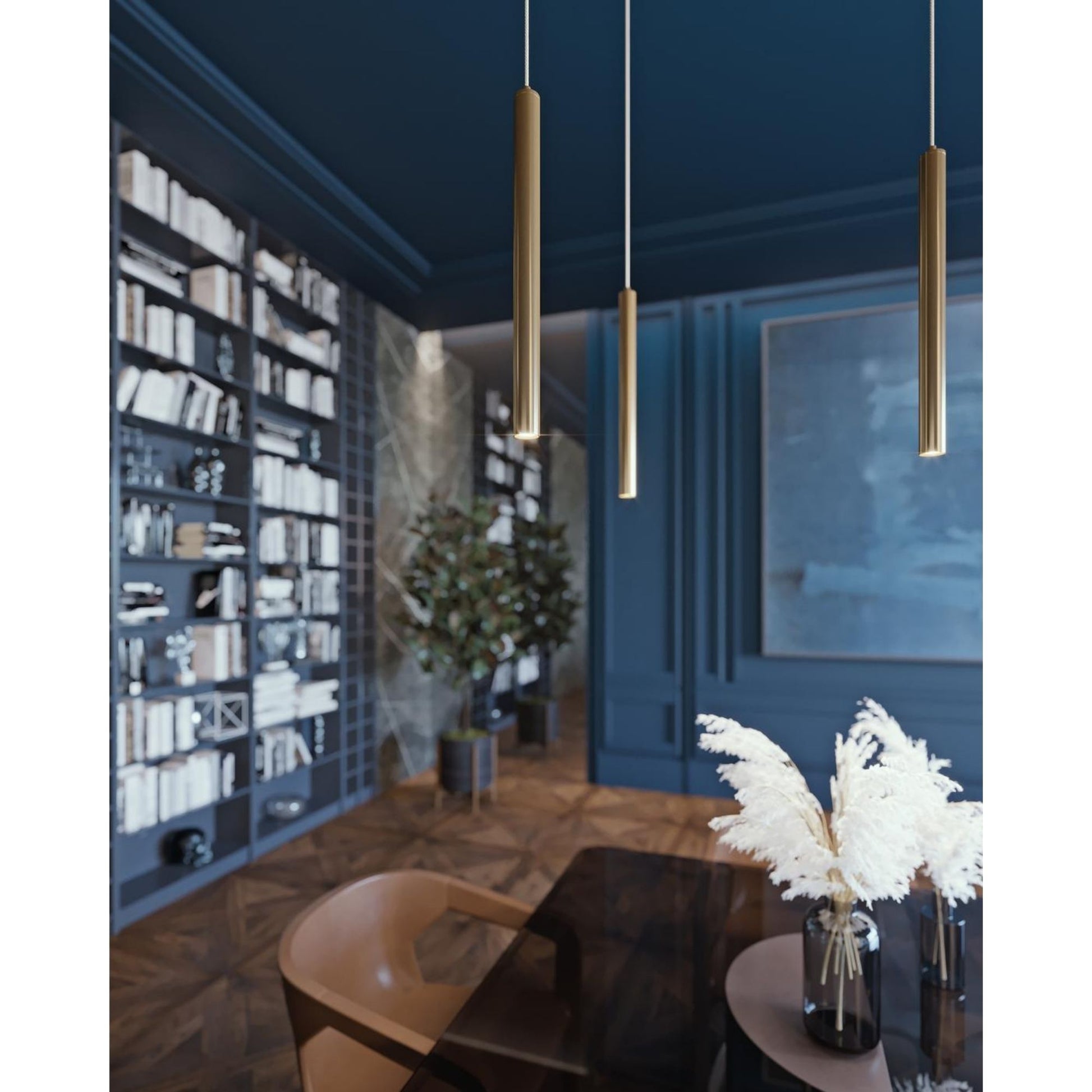 Eli 16" LED Pendant, Satin Nickel Finish - Bees Lighting