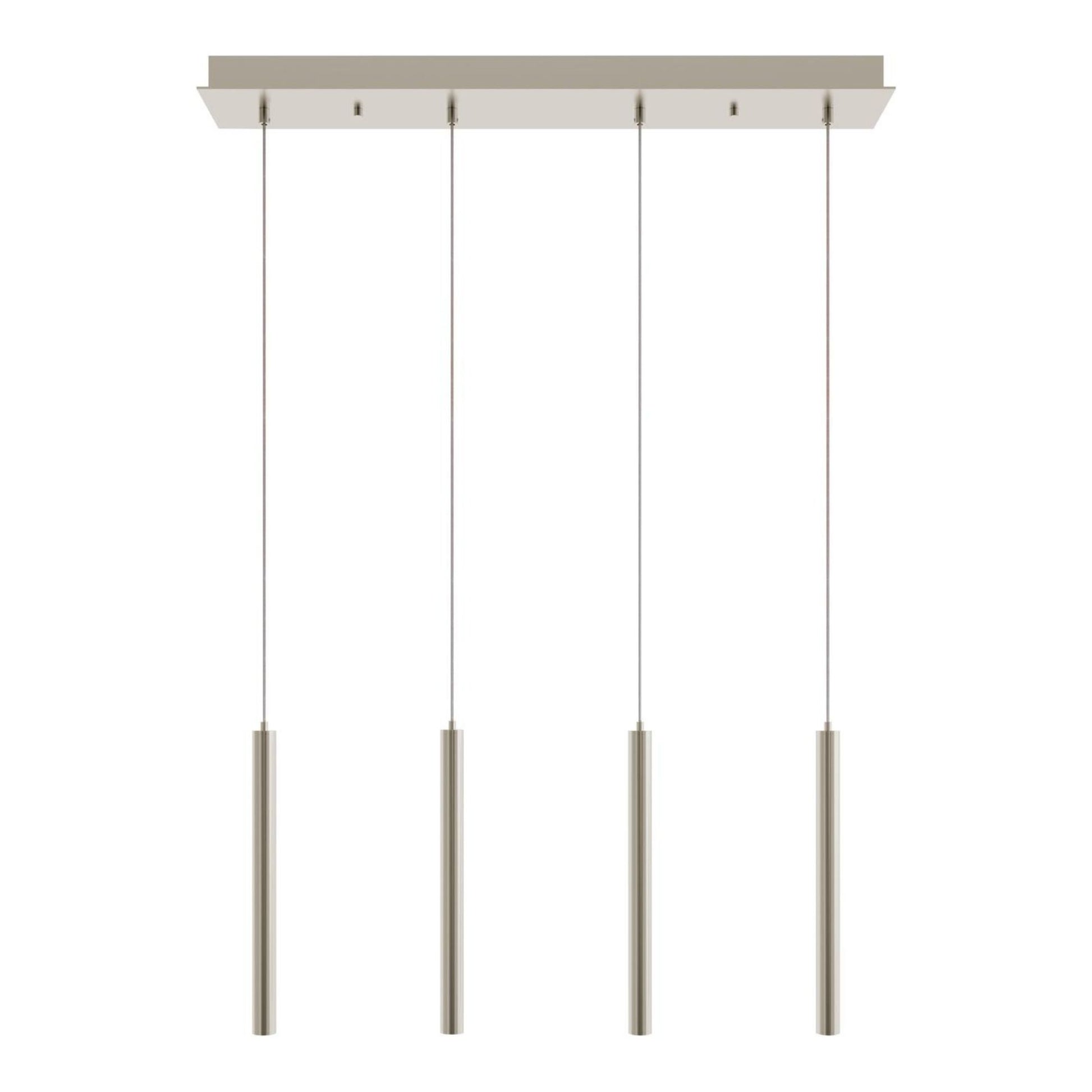 Eli 36" LED Linear Pendant, Satin Nickel Finish - Bees Lighting