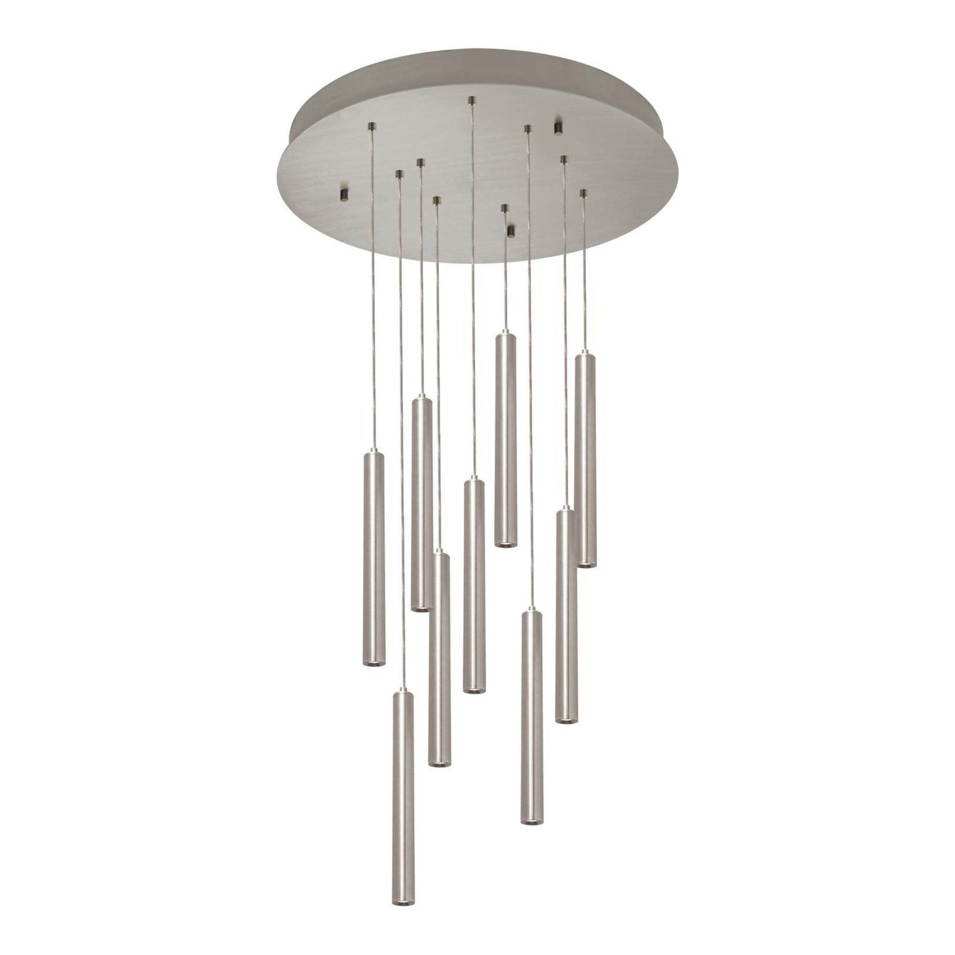 Eli 24" LED Multi-Port Pendant, Satin Nickel Finish - Bees Lighting