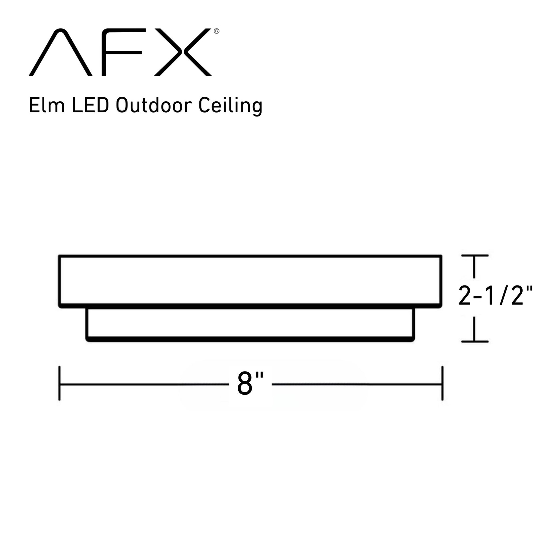 Elm 9" LED Outdoor Flush Mount, Black Finish - Bees Lighting