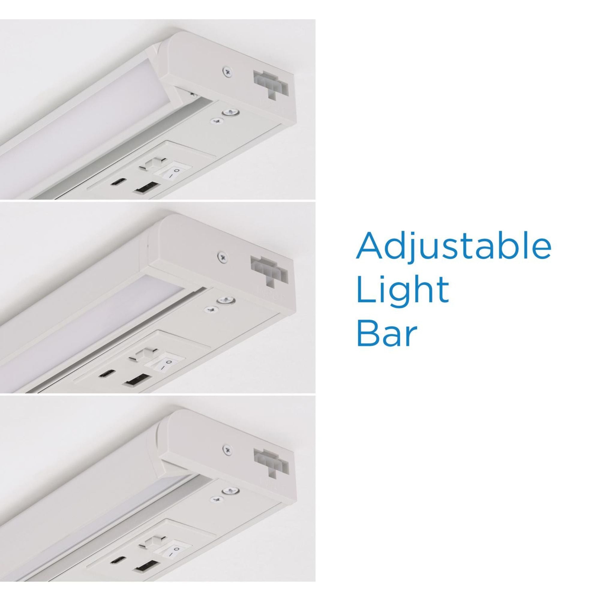 Elena 40-Inch Under Cabinet LED Light, Selectable CCT 2700K to 5000K, 120V, White - Bees Lighting