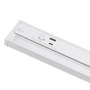Elena 22-Inch LED Under Cabinet Light with USB Charging Ports, White
