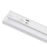 Elena 40-Inch LED Under Cabinet Light with USB Charging Ports, White