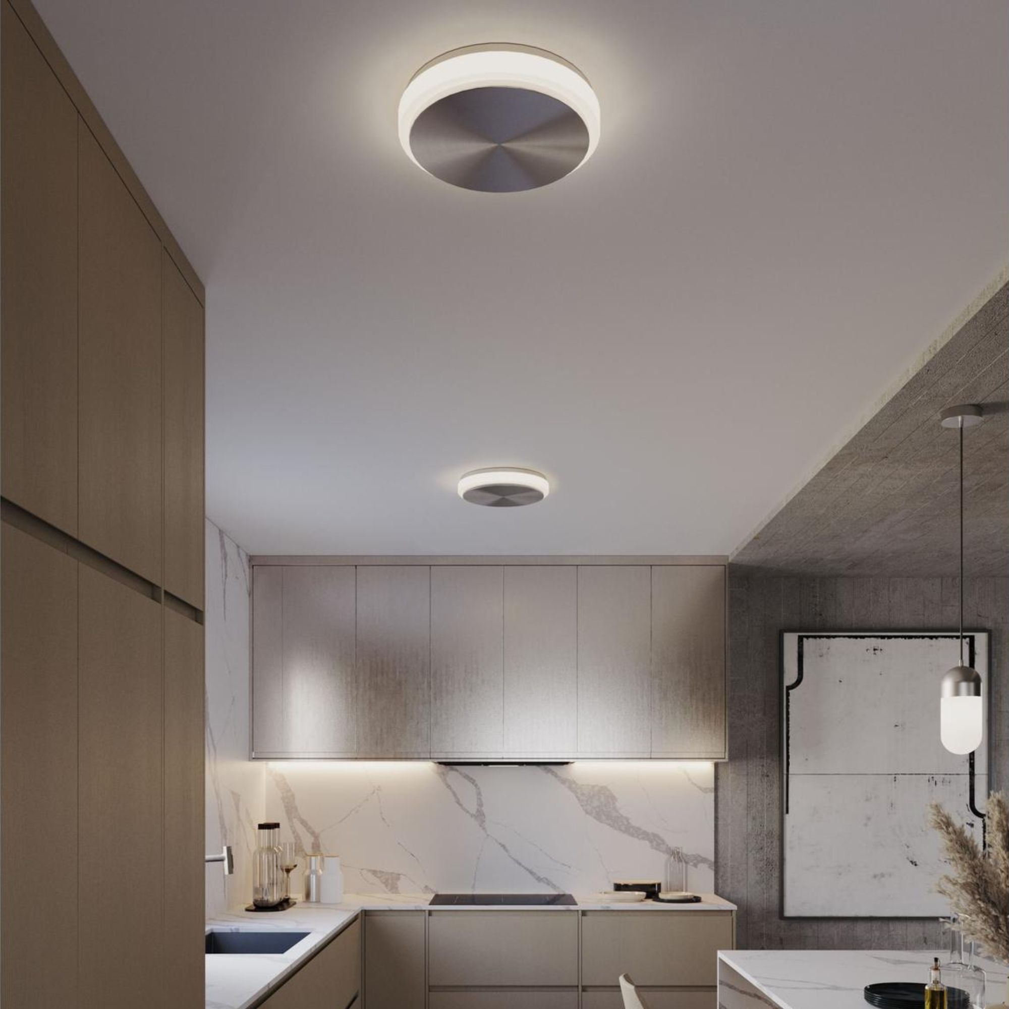 Eris 10" LED Flush Mount, 5CCT, Satin Nickel Finish