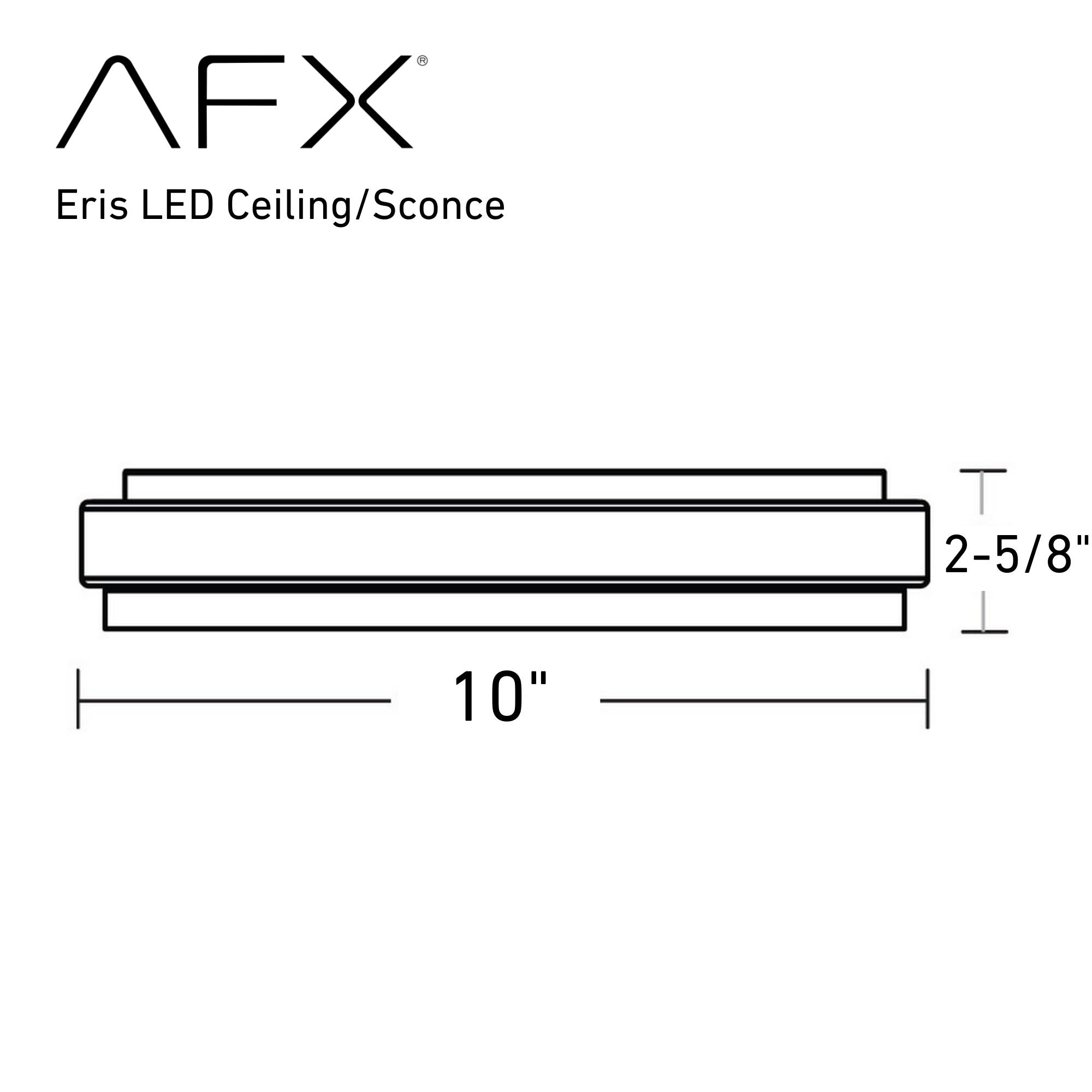 Eris 10" LED Flush Mount, 5CCT, Satin Nickel Finish
