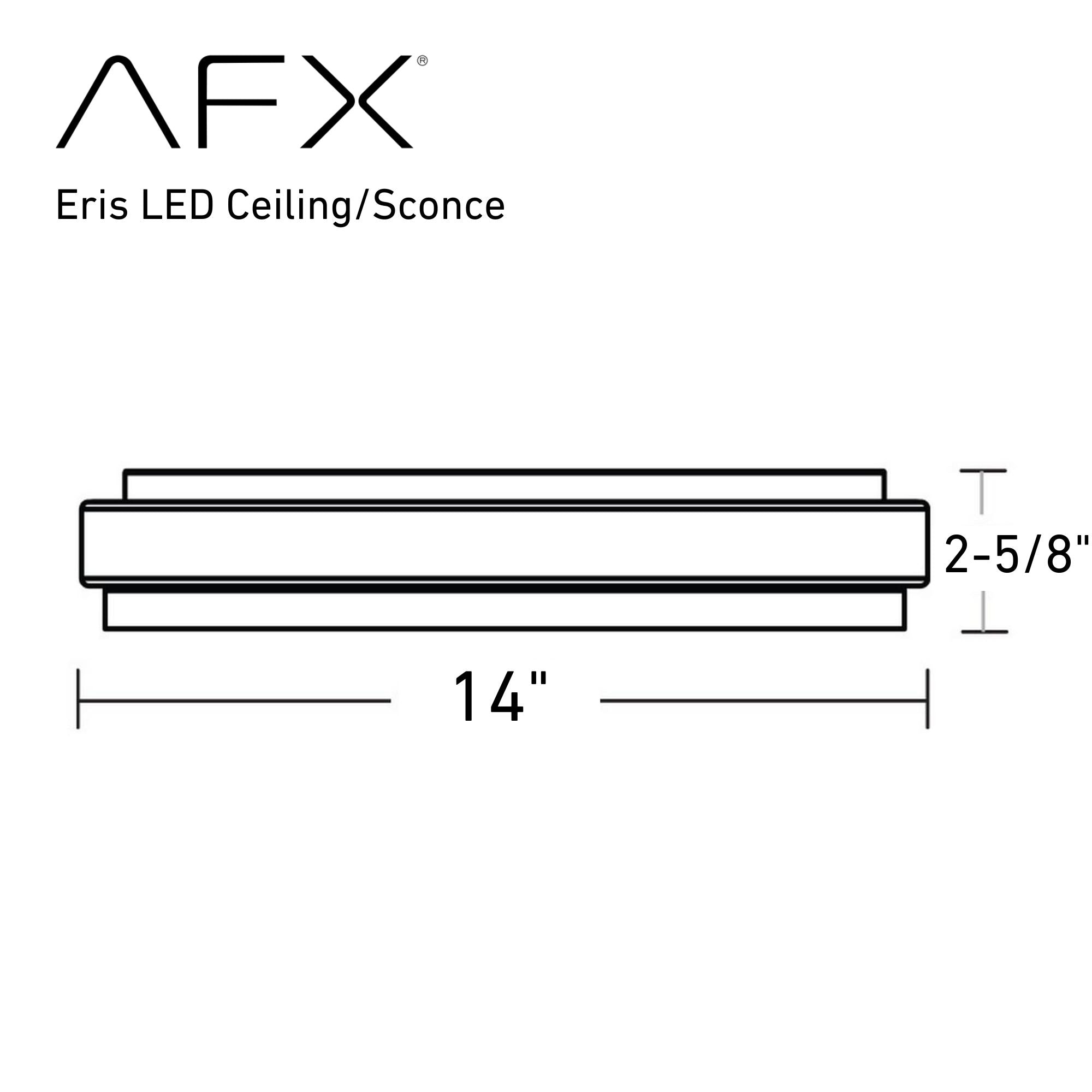Eris 14" LED Flush Mount, 5CCT, Satin Nickel Finish
