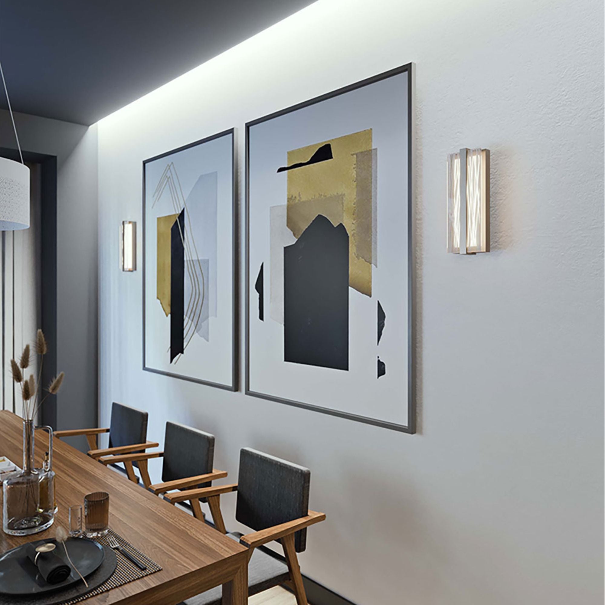 Gallery 14 in. LED Outdoor Wall Sconce 3000K Satin Brass Finish - Bees Lighting