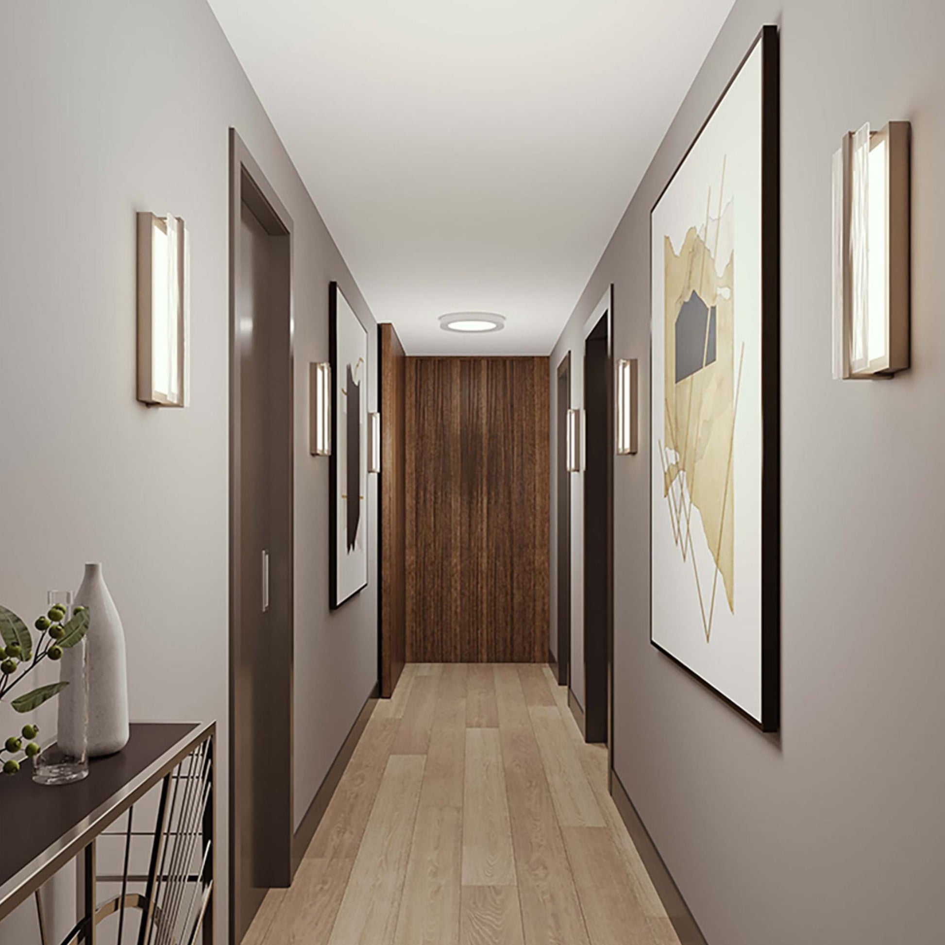 Gallery 14" LED Wall Sconce, Satin Nickel Finish - Bees Lighting