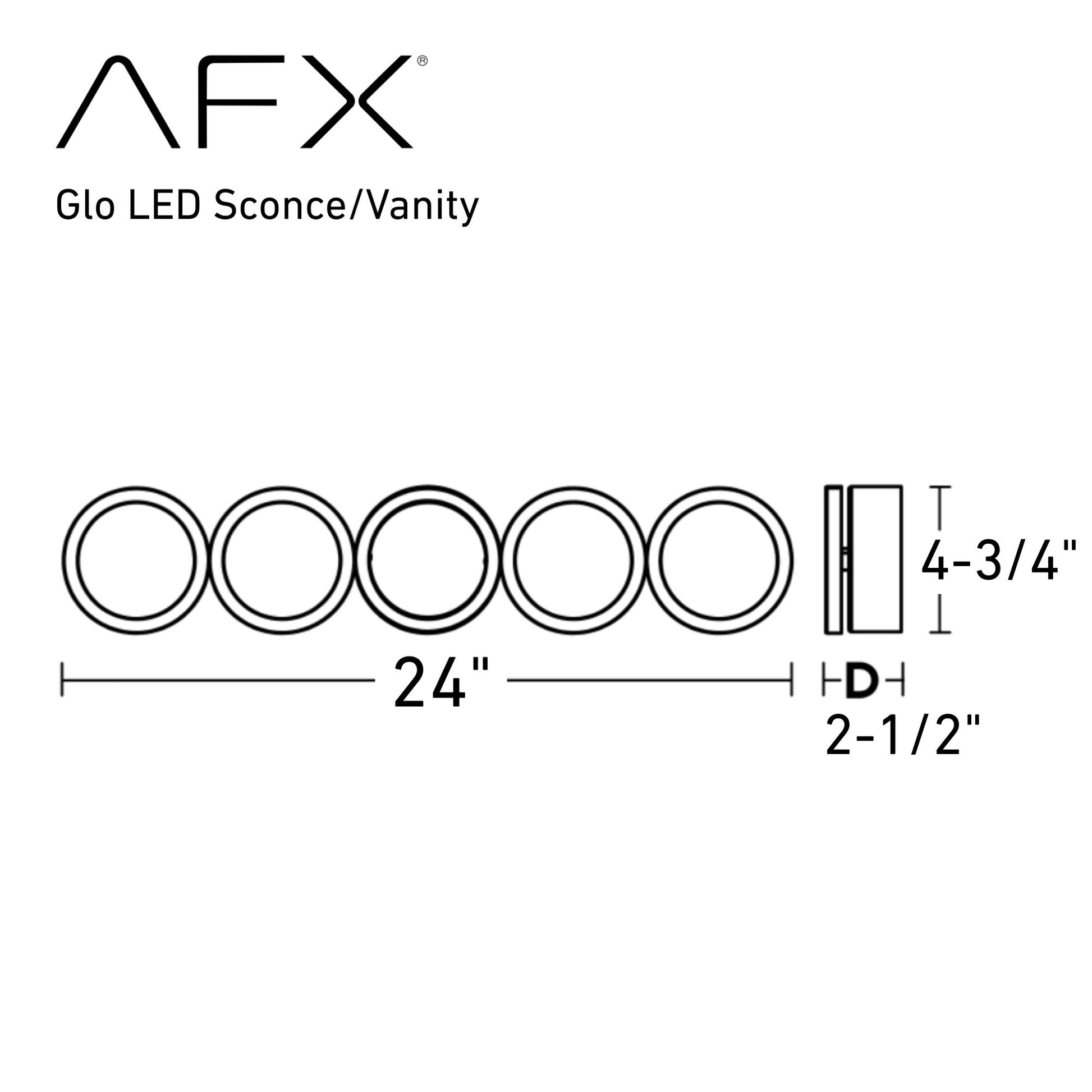Glo 24" LED Vanity, Satin Brass Finish - Bees Lighting