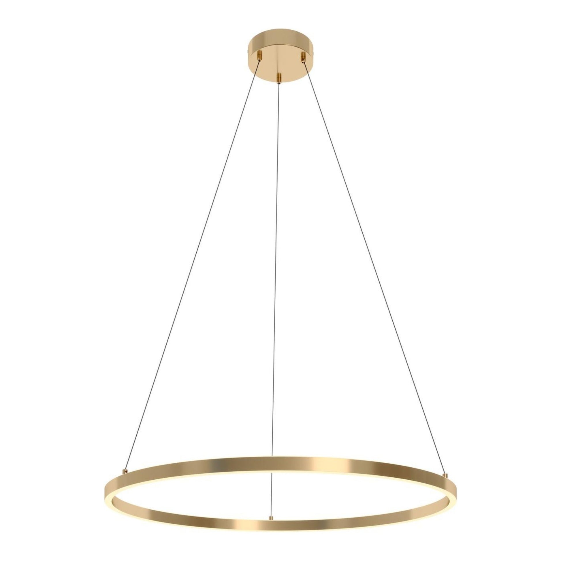 Glo 36" LED Pendant, Satin Brass Finish - Bees Lighting