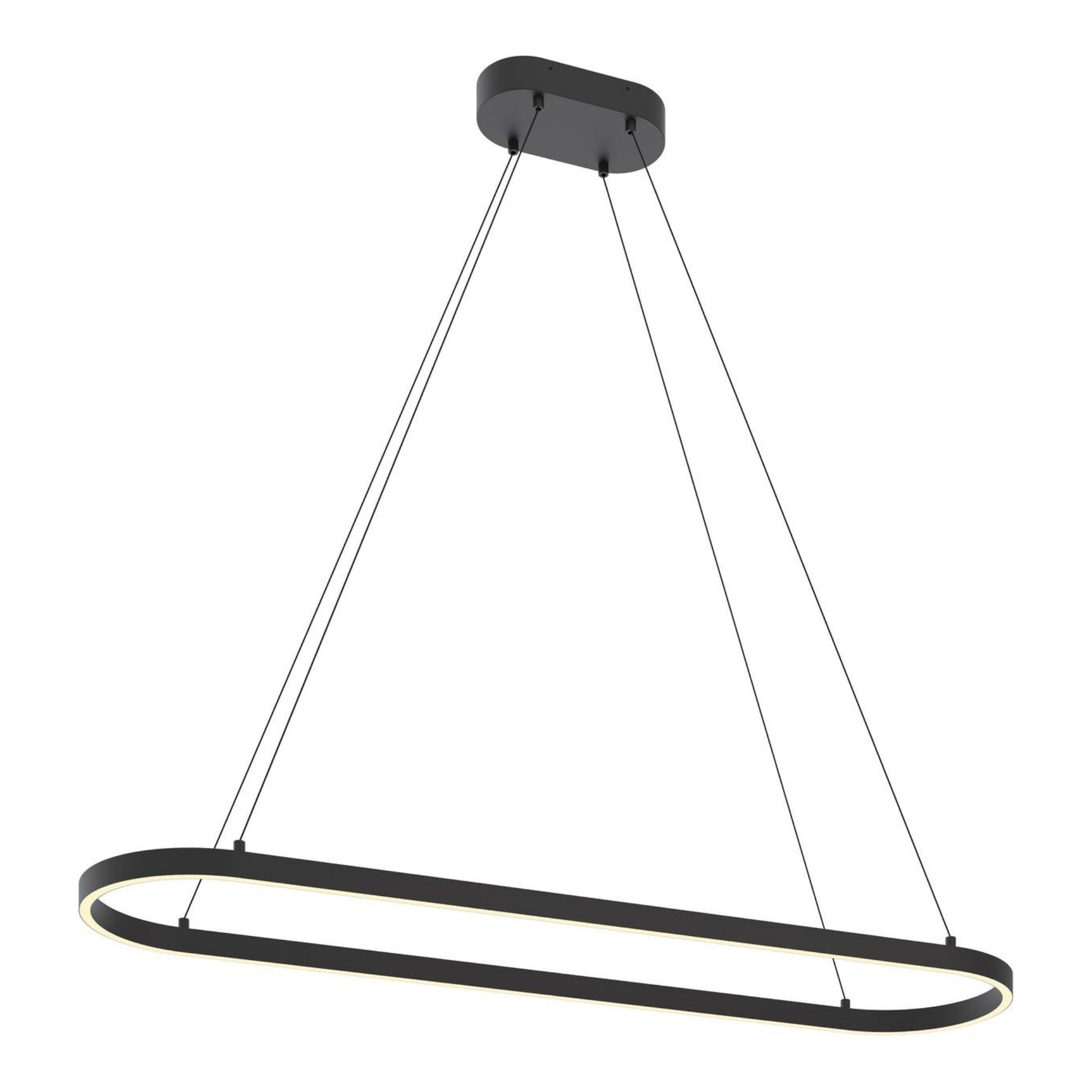 Glo 47" LED Linear Pendant, Black Finish - Bees Lighting