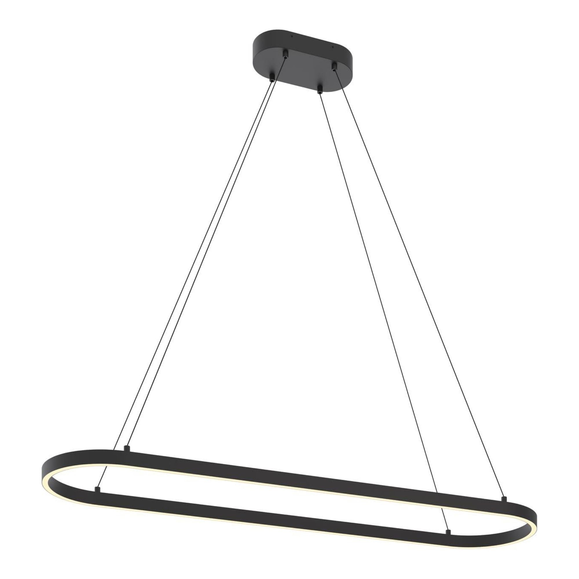 Glo 47" LED Linear Pendant, Black Finish - Bees Lighting