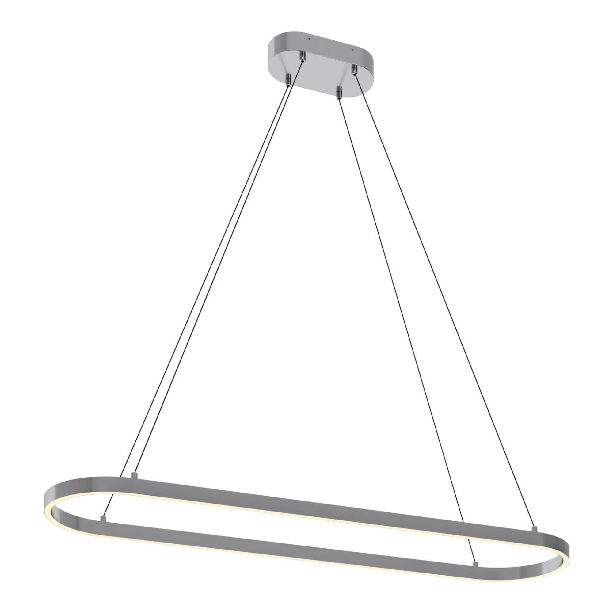 Glo 47 In. LED Pendant Light Satin Nickel Finish - Bees Lighting