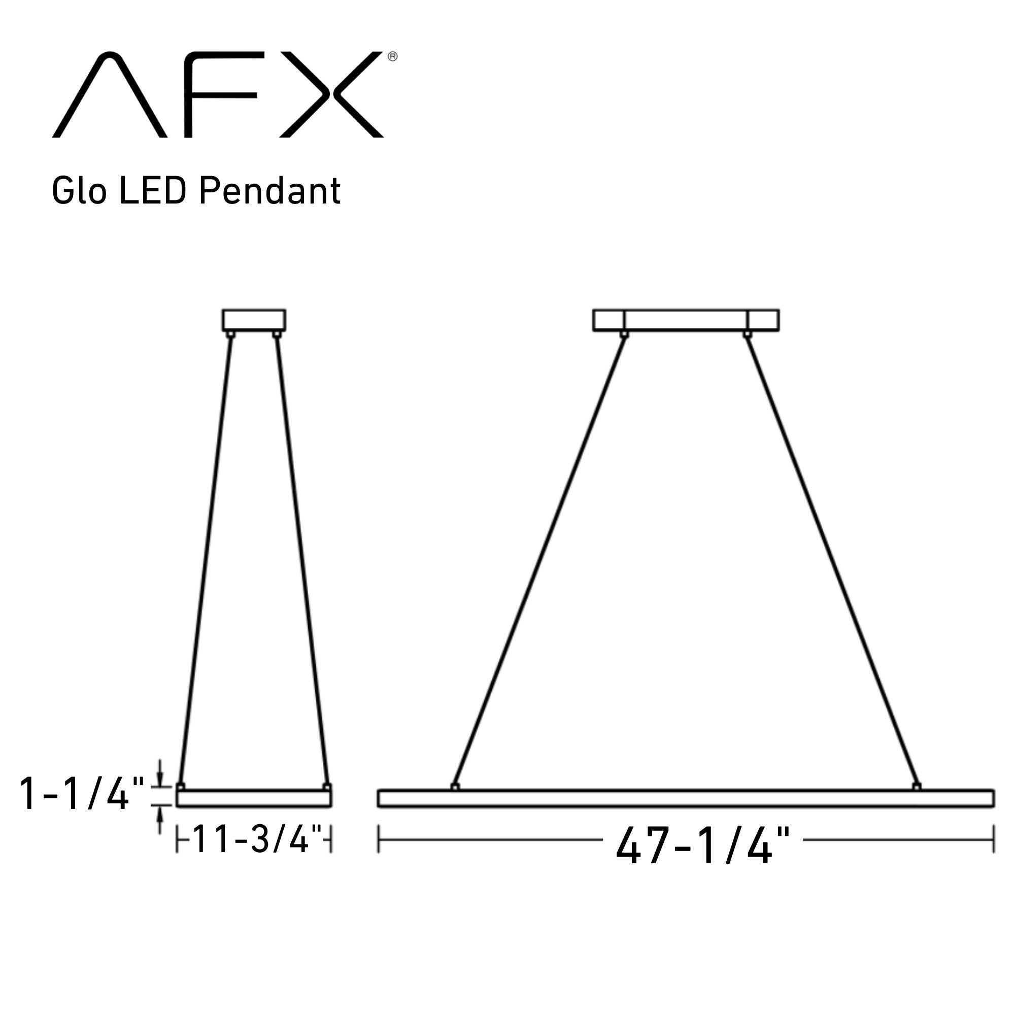 Glo 47 In. LED Pendant Light Satin Nickel Finish - Bees Lighting