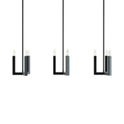 Grace 36" 9-Light Linear Pendant, Black Finish - Bees Lighting