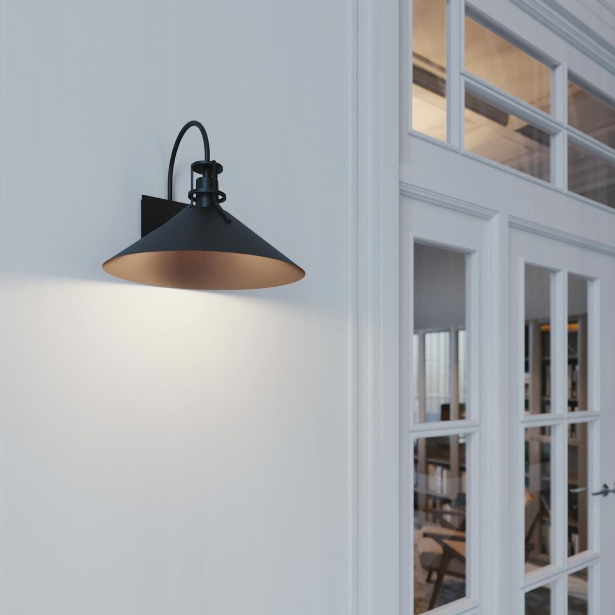 Gus 10 in. LED Outdoor Barn Light Black Finish - Bees Lighting
