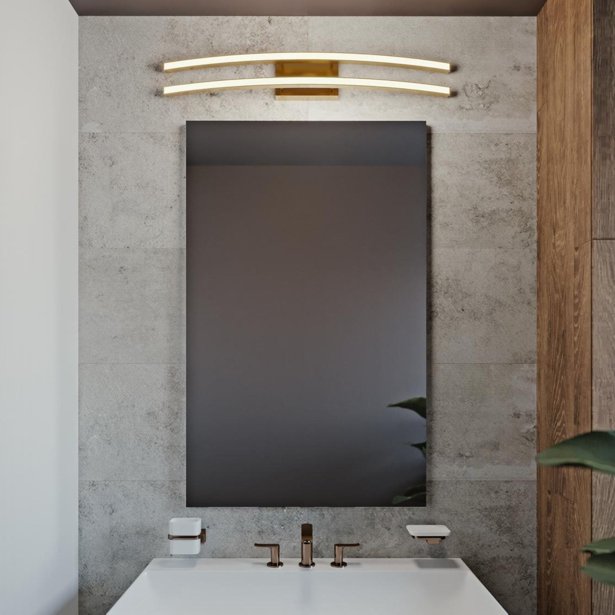 Harper 2 Lights 25 In. LED Bath Bar Satin Brass Finish - Bees Lighting