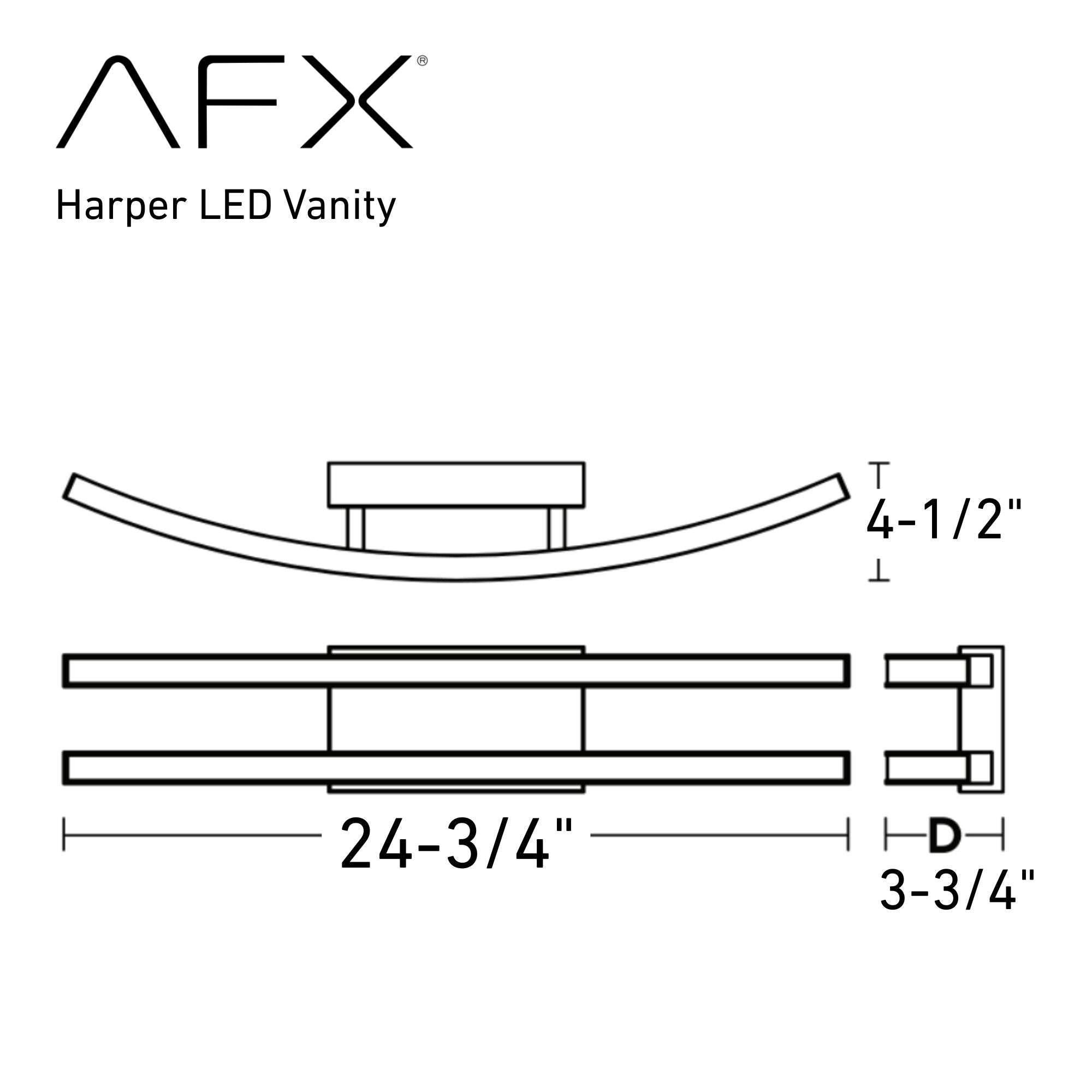 Harper 2 Lights 25 In. LED Bath Bar Satin Brass Finish - Bees Lighting