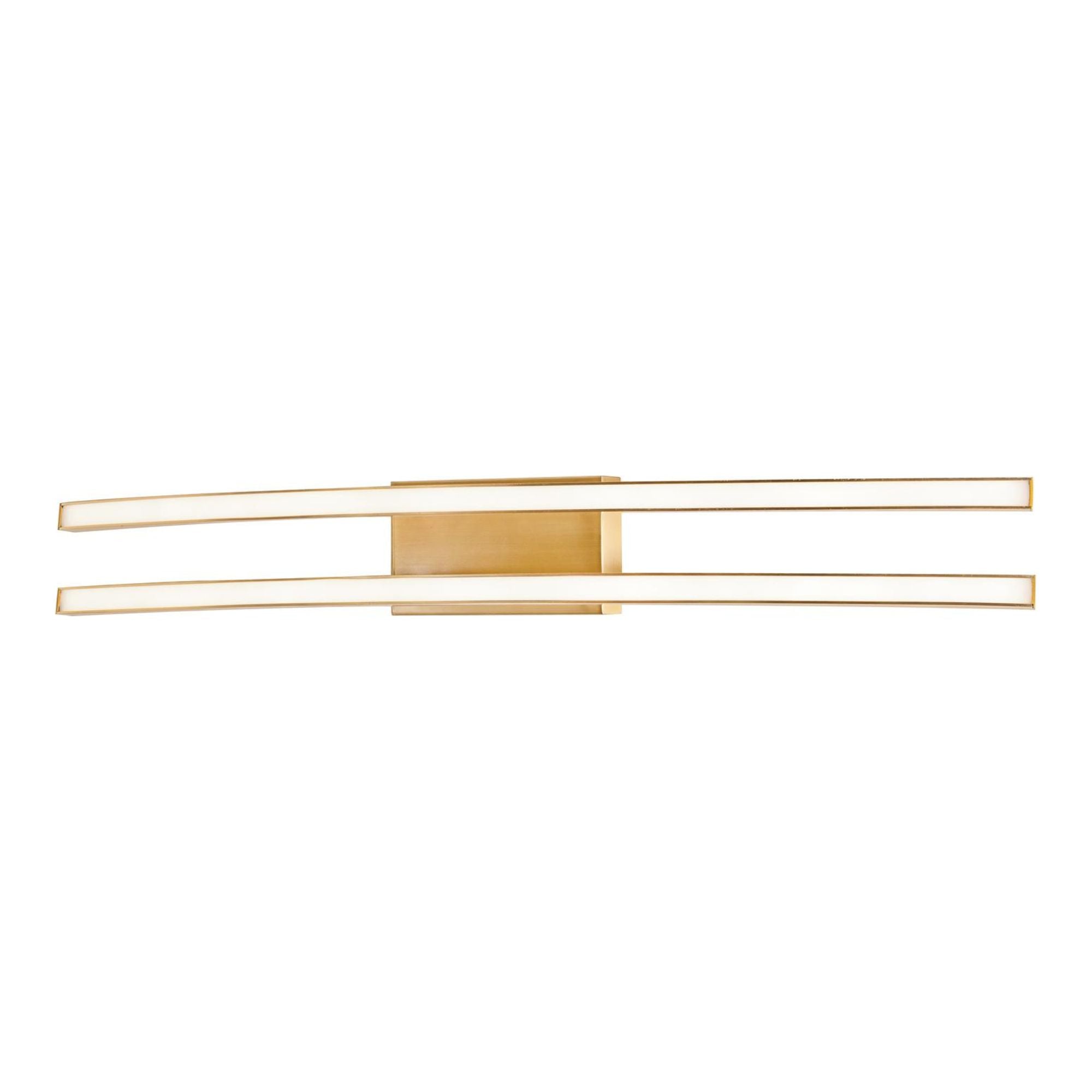 Harper 2 Lights 36 In. LED Bath Bar Satin Brass Finish - Bees Lighting