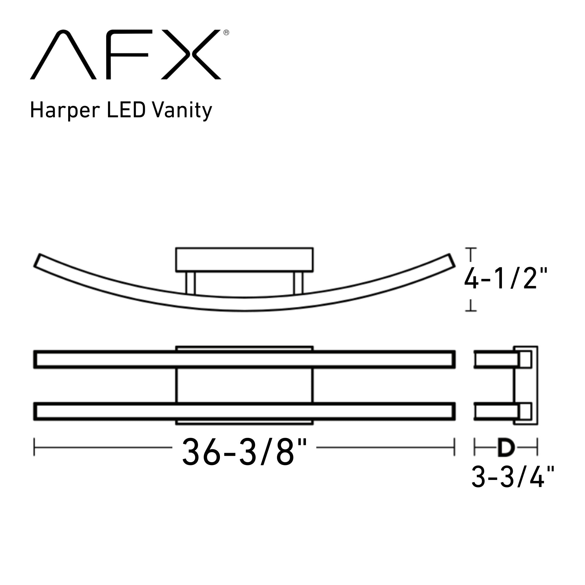 Harper 2 Lights 36 In. LED Bath Bar Satin Brass Finish - Bees Lighting