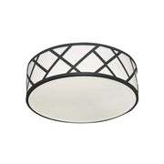 Haven 17" LED Flush Mount, 3CCT, Black Finish