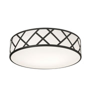Haven 21" LED Flush Mount, 3CCT, Black Finish