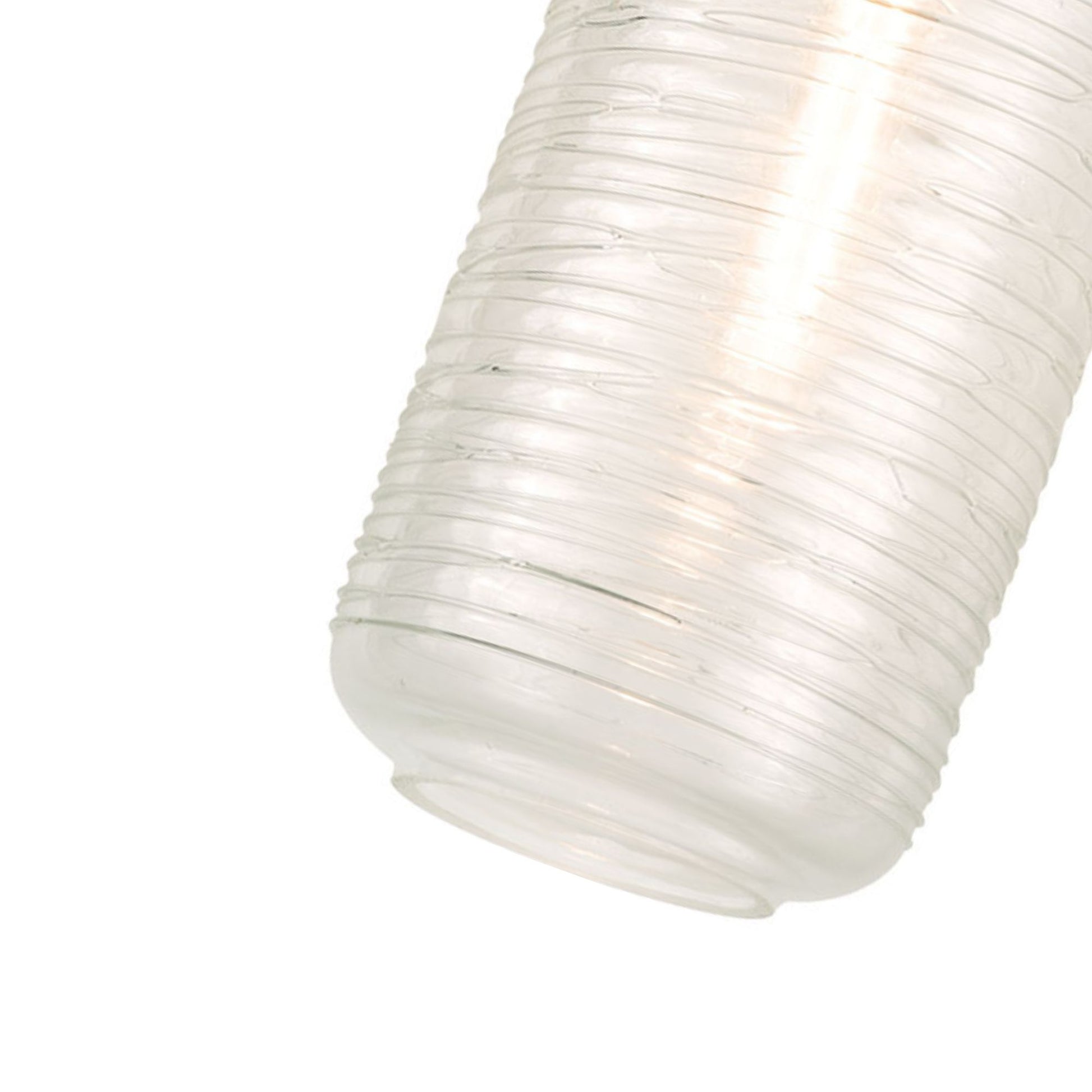 Hermosa 6" Mini Pendant, Satin Nickel & Clear Swirl Shade - Bees Lighting