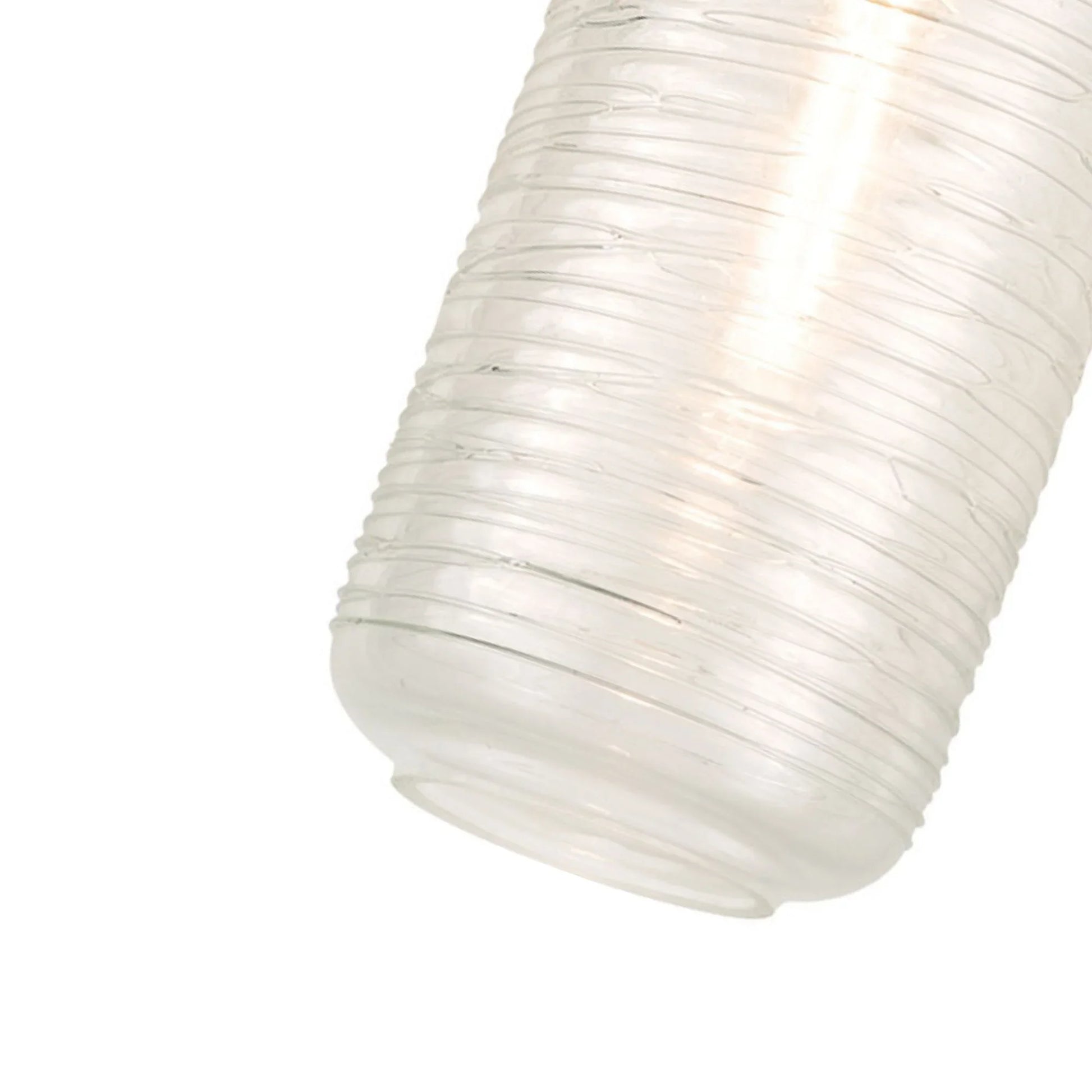 Hermosa 41" 3-Light Linear Pendant, Satin Nickel & Clear Swirl Shade - Bees Lighting