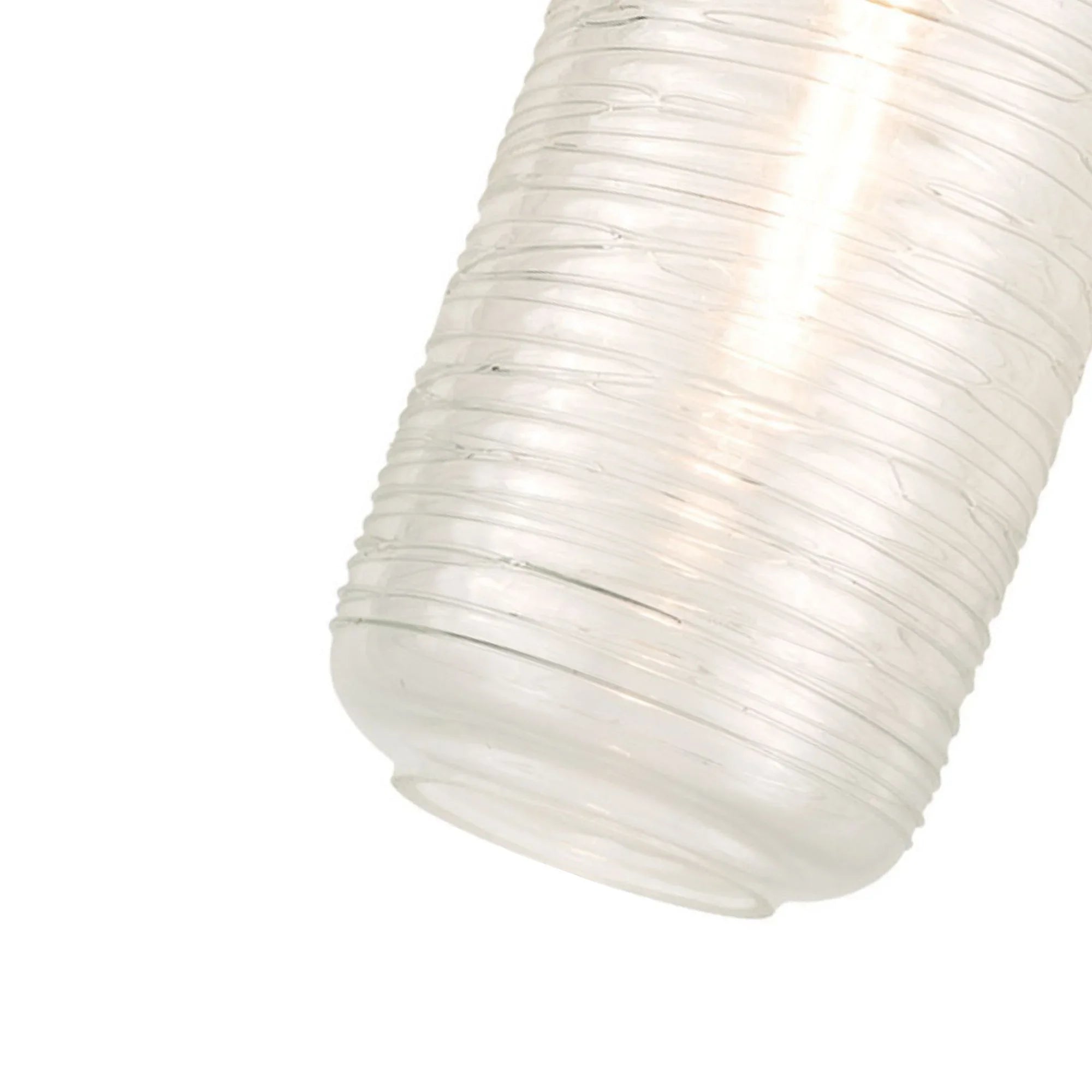 Hermosa 17" 3-Light Pendant, Satin Nickel & Clear Swirl Shade - Bees Lighting