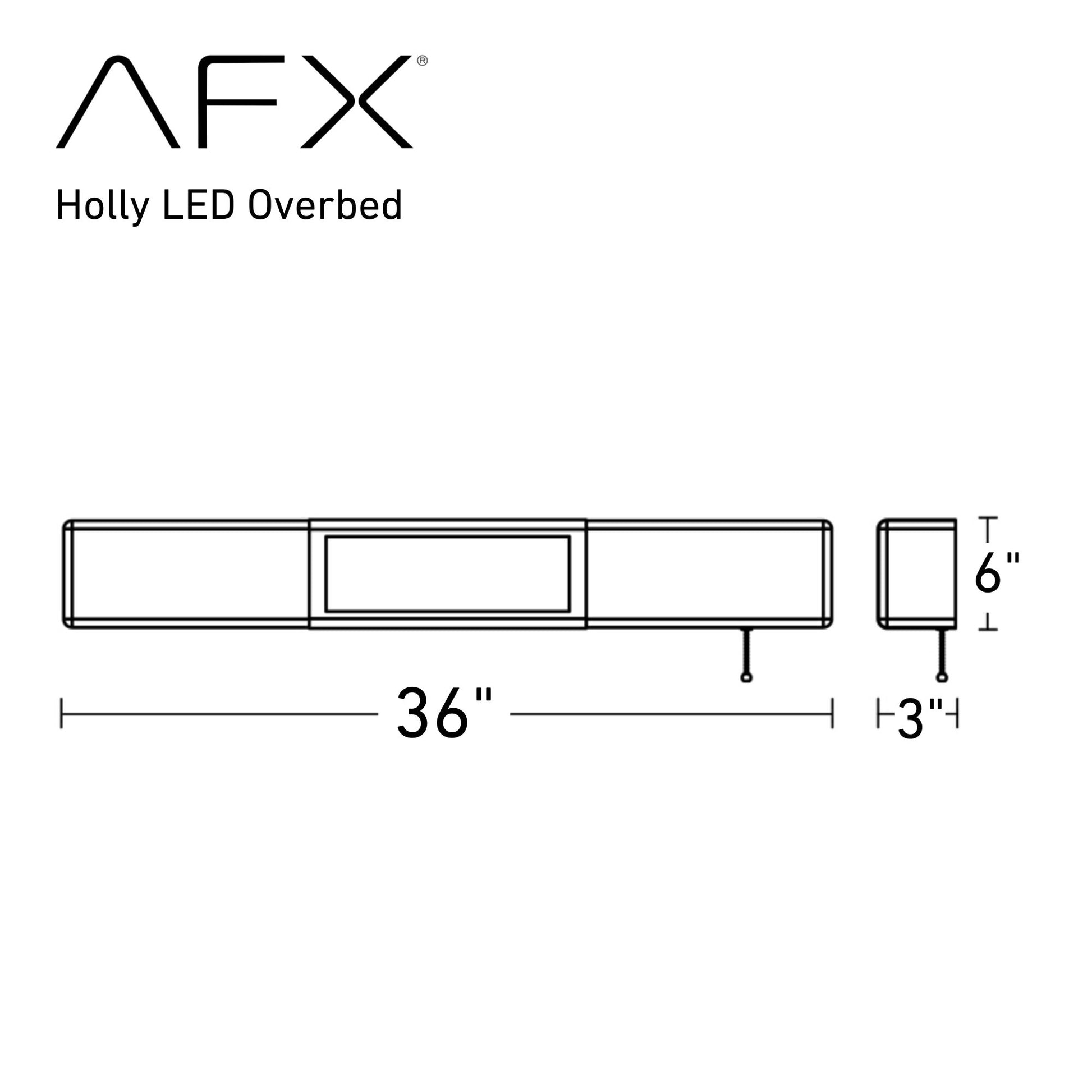 Holly 36" LED Overbed Wall Light, Satin Nickel Finish - Bees Lighting
