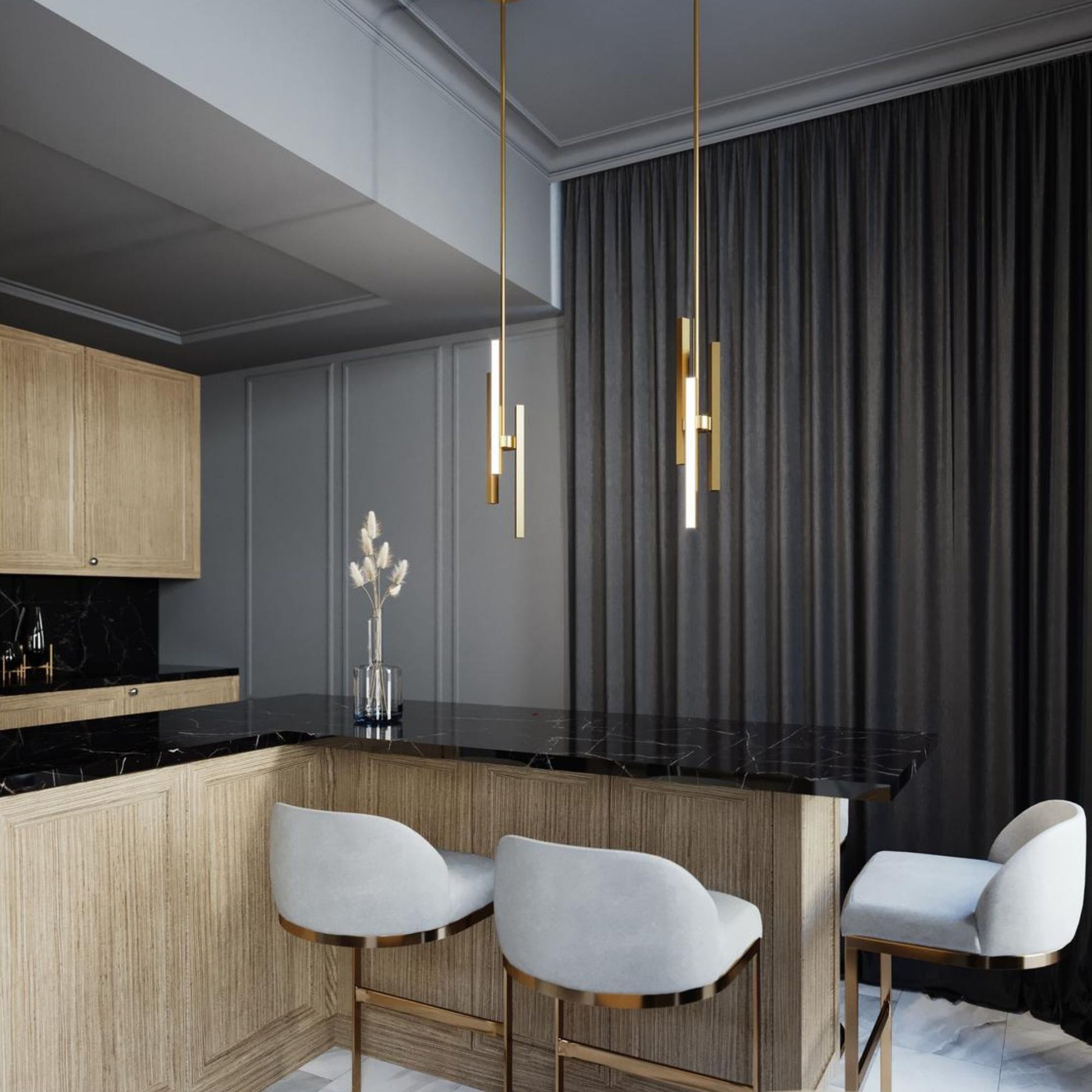 Indra 4" LED Mini Pendant, Satin Brass Finish - Bees Lighting