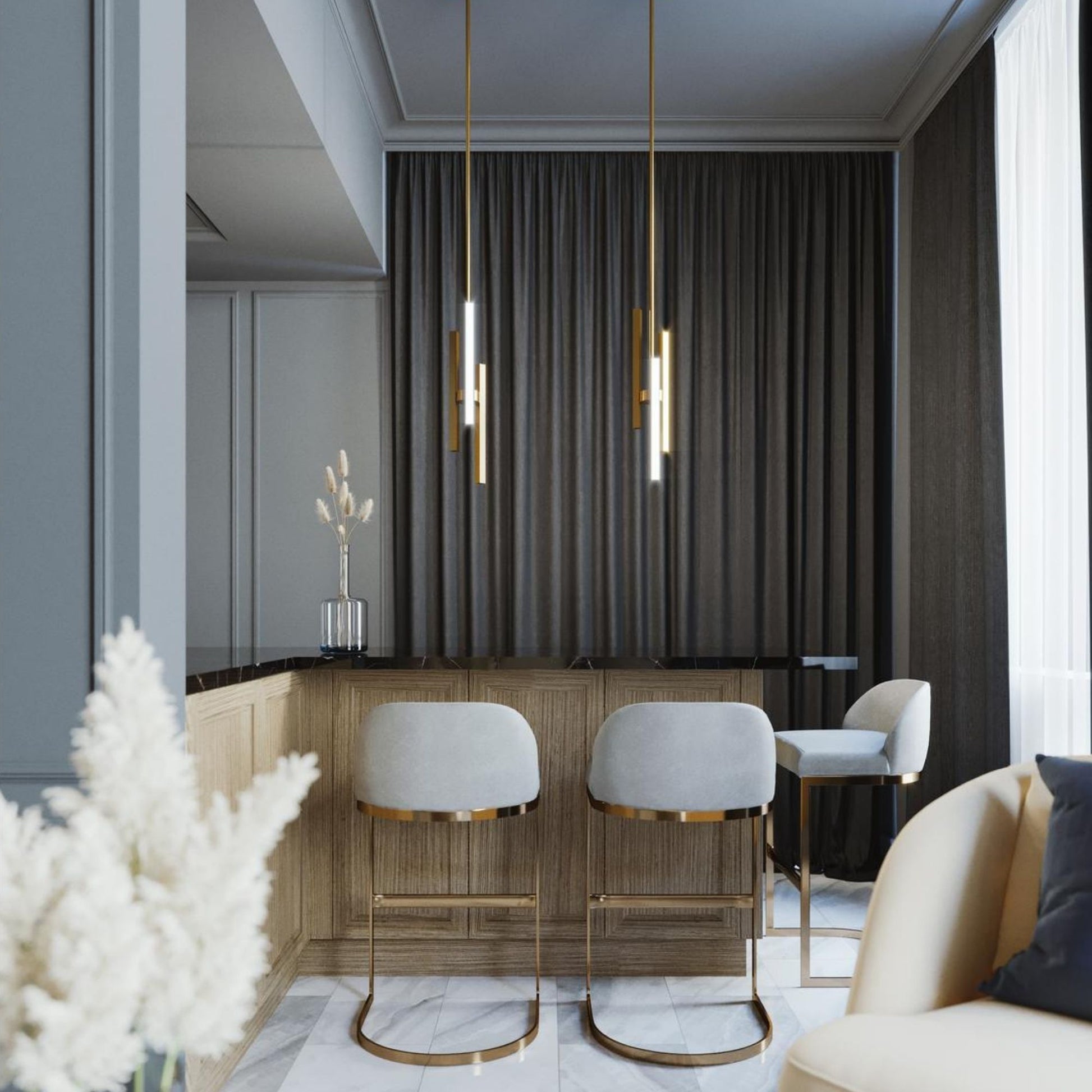 Indra 4" LED Mini Pendant, Satin Brass Finish - Bees Lighting
