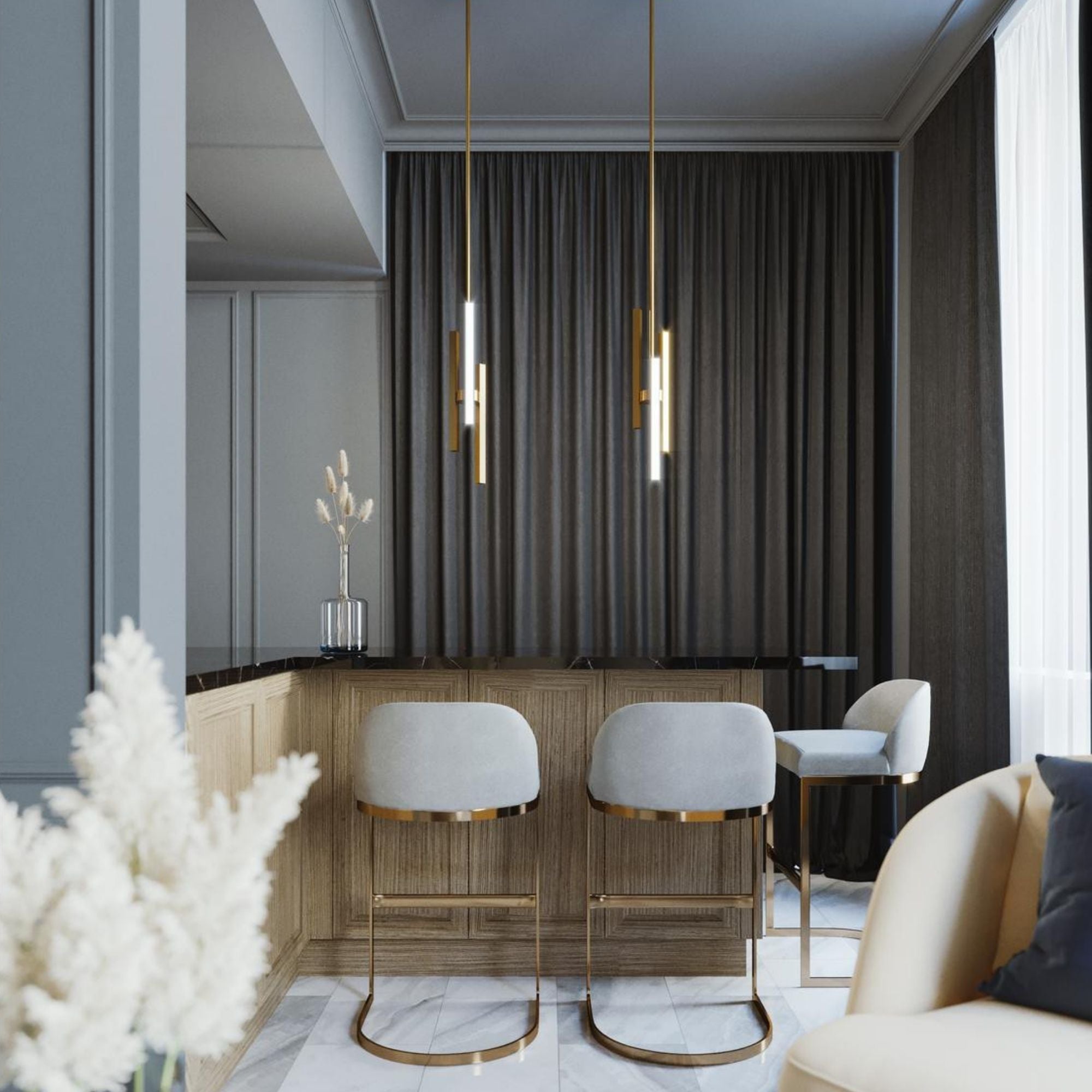 Indra 4" LED Mini Pendant, Satin Brass Finish - Bees Lighting