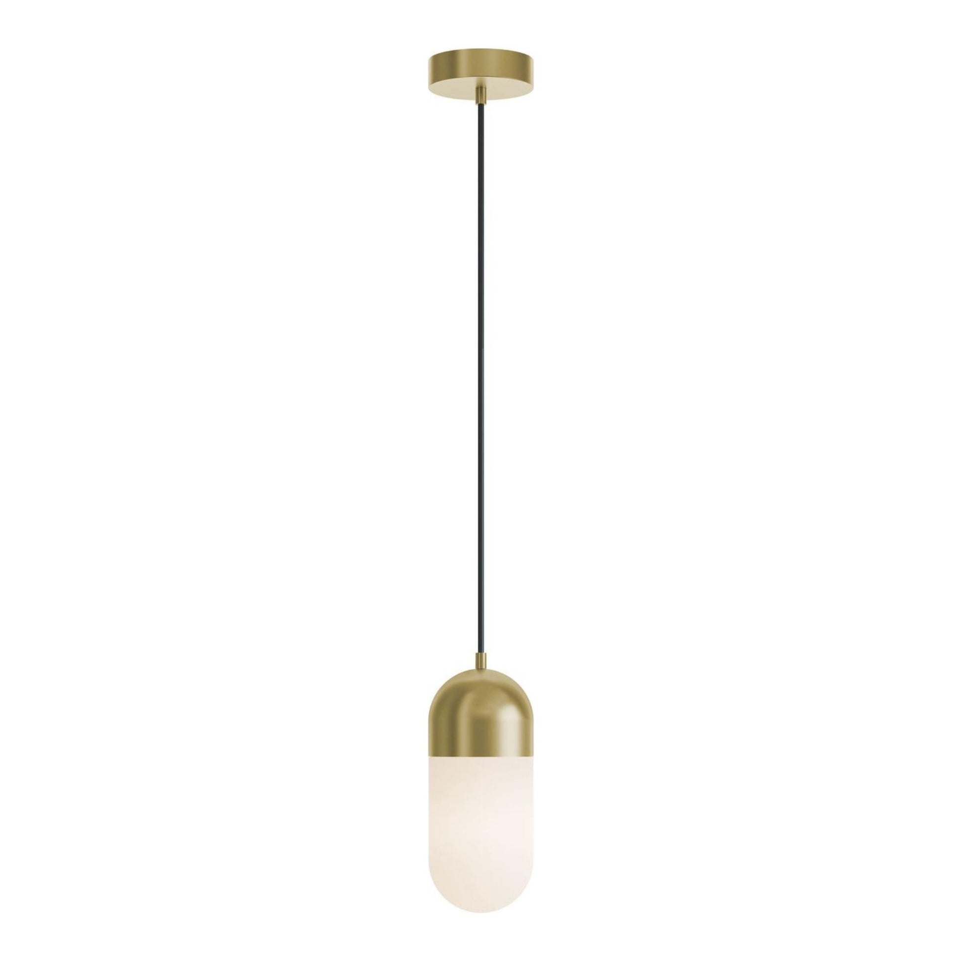 Irvine 5'' LED Pendant Light, Light Antique Brass Finish - Bees Lighting