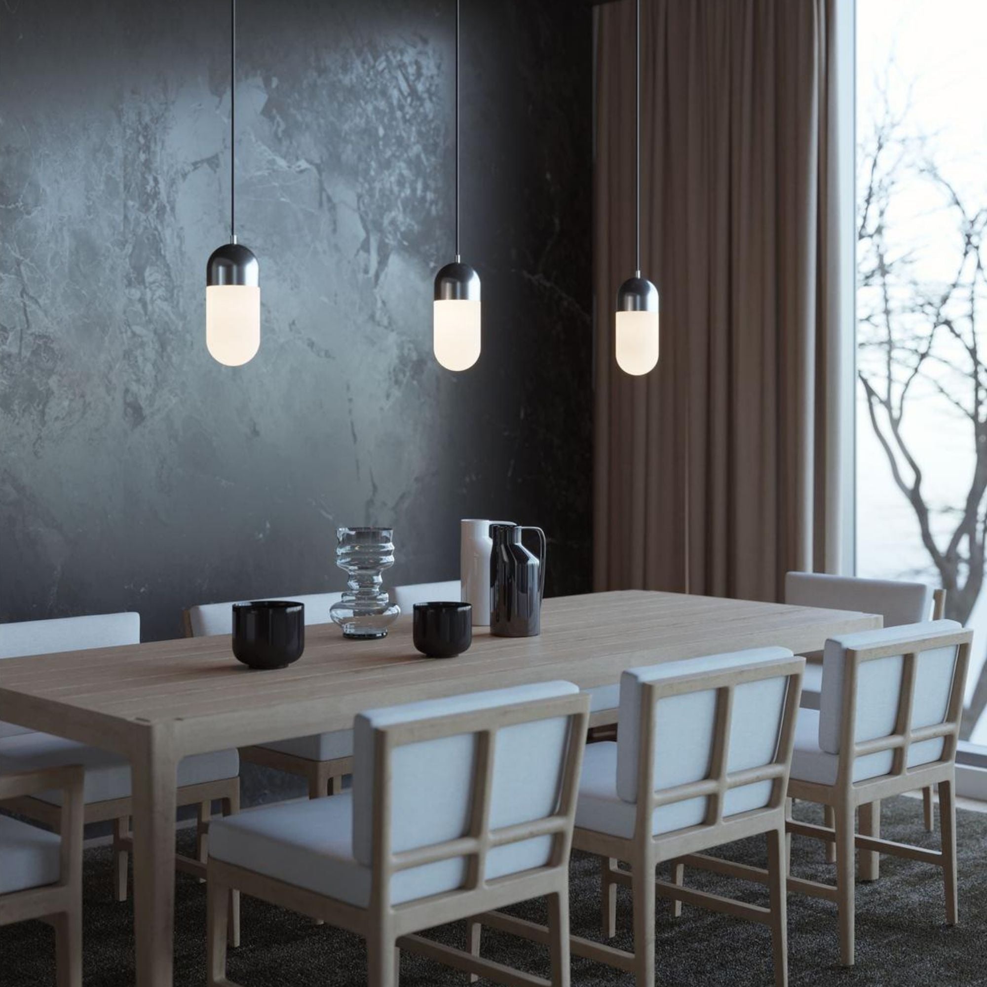 Irvine 5'' LED Pendant Light, Satin Nickel Finish - Bees Lighting