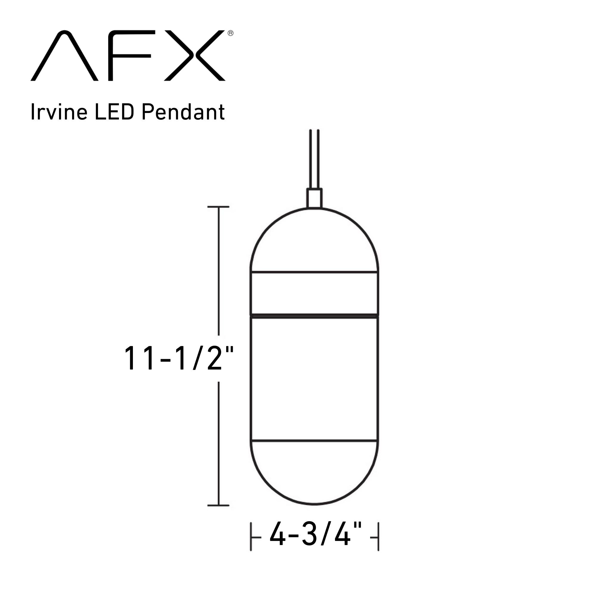 Irvine 5'' LED Pendant Light, Satin Nickel Finish - Bees Lighting