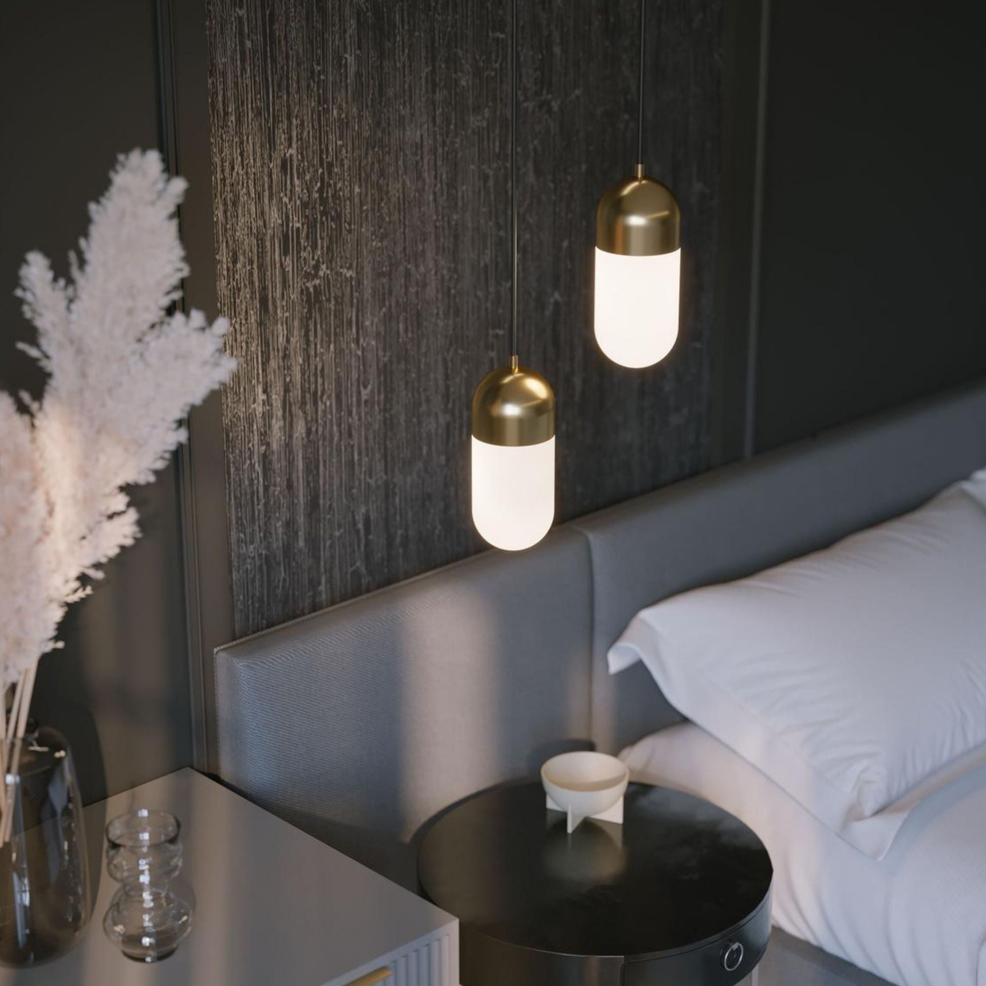 Irvine 5'' LED Pendant Light, Satin Nickel Finish - Bees Lighting