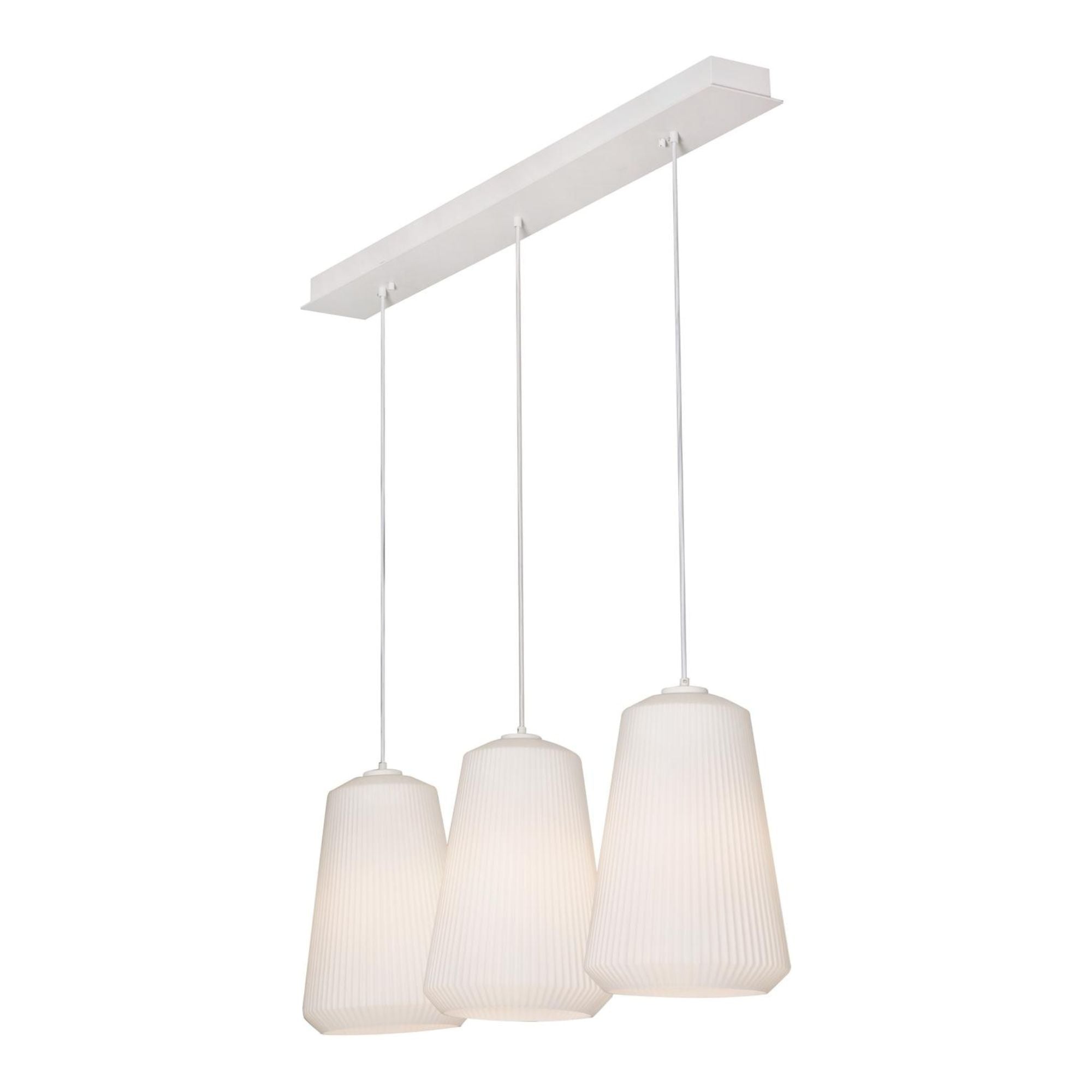 Isla 48 in. 3 Lights Pendant Light White Finish - Bees Lighting