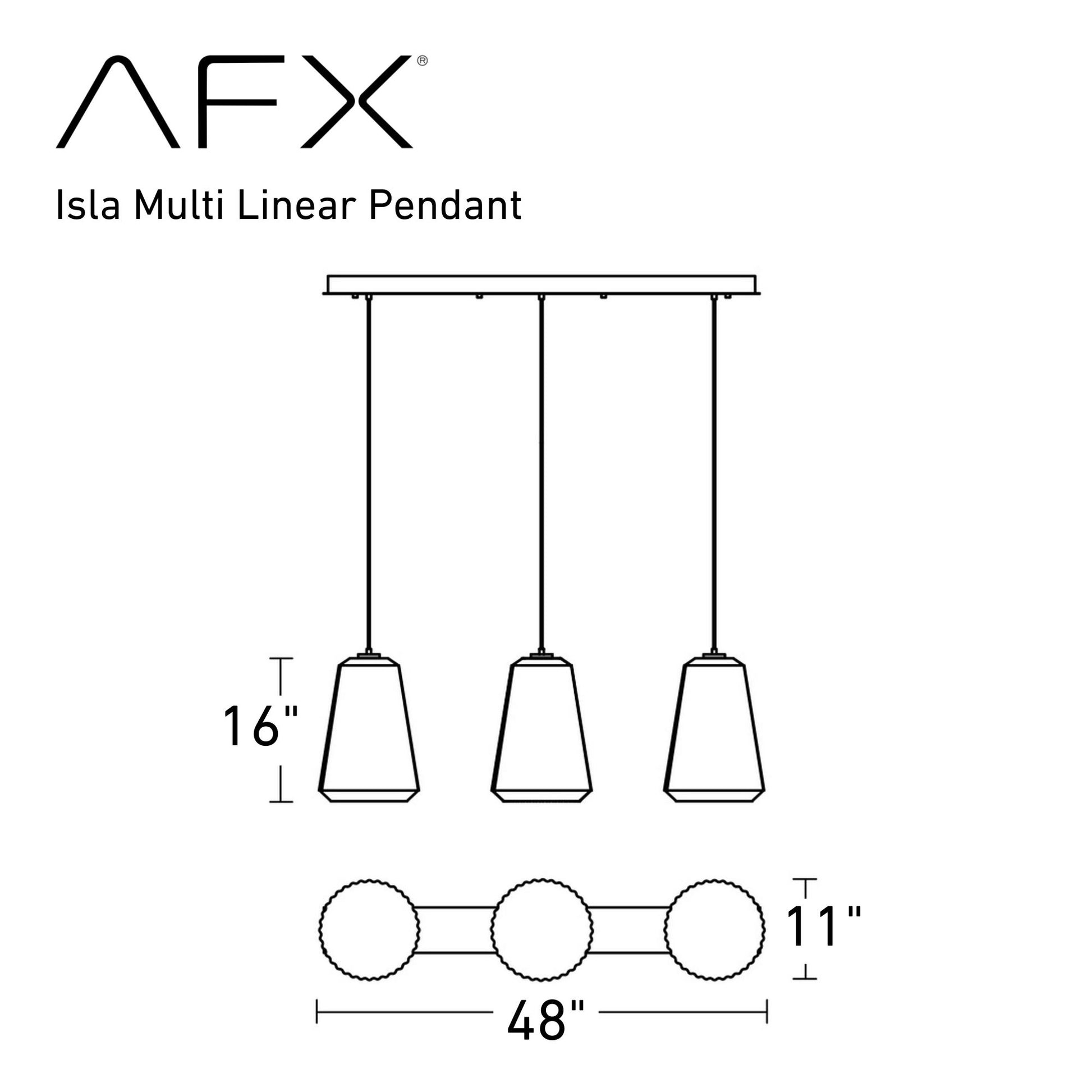 Isla 48" Linear Pendant, White Finish - Bees Lighting