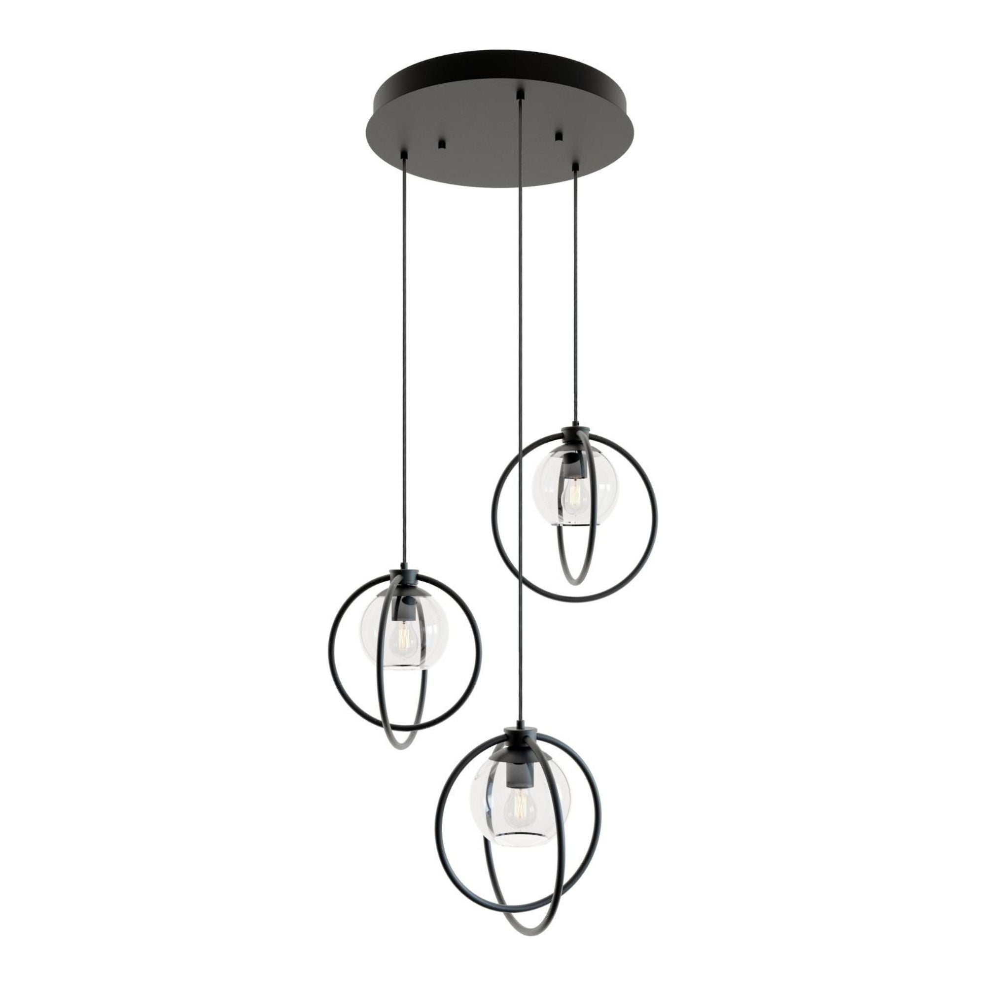 Jamie 3 Lights 26 In. Pendant Light Black Finish - Bees Lighting