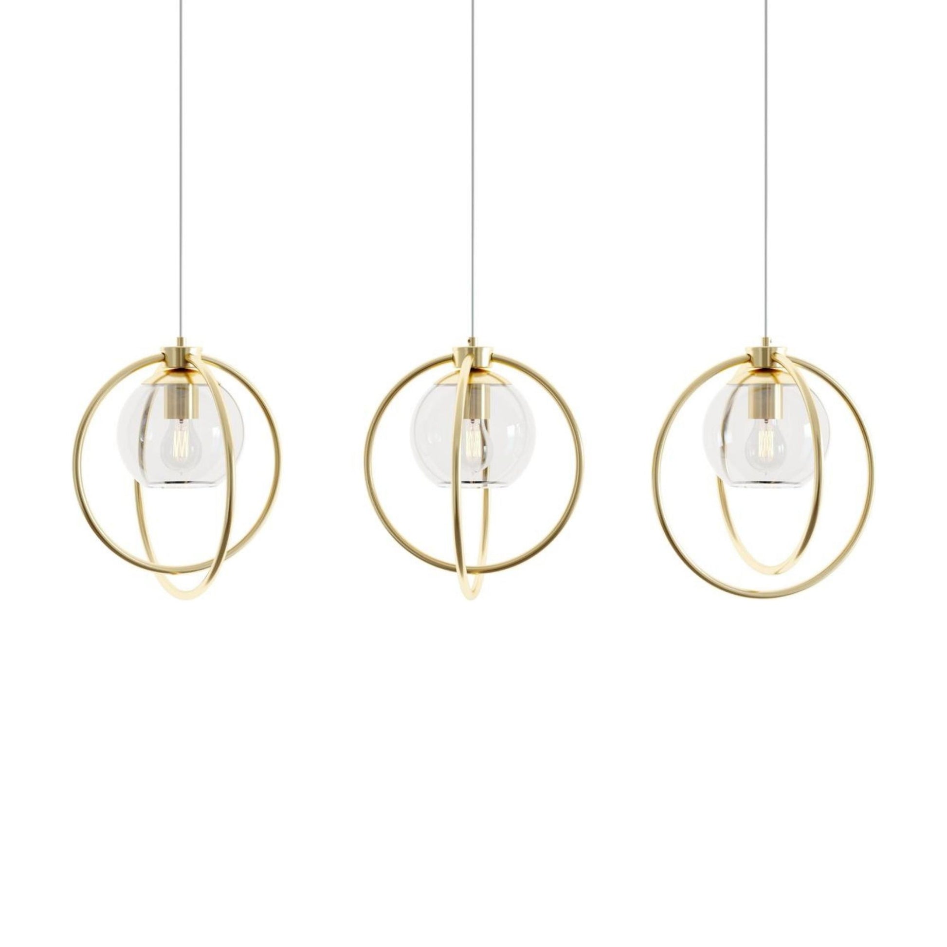 Jamie 3 Lights 36" Linear Pendant Light - Bees Lighting