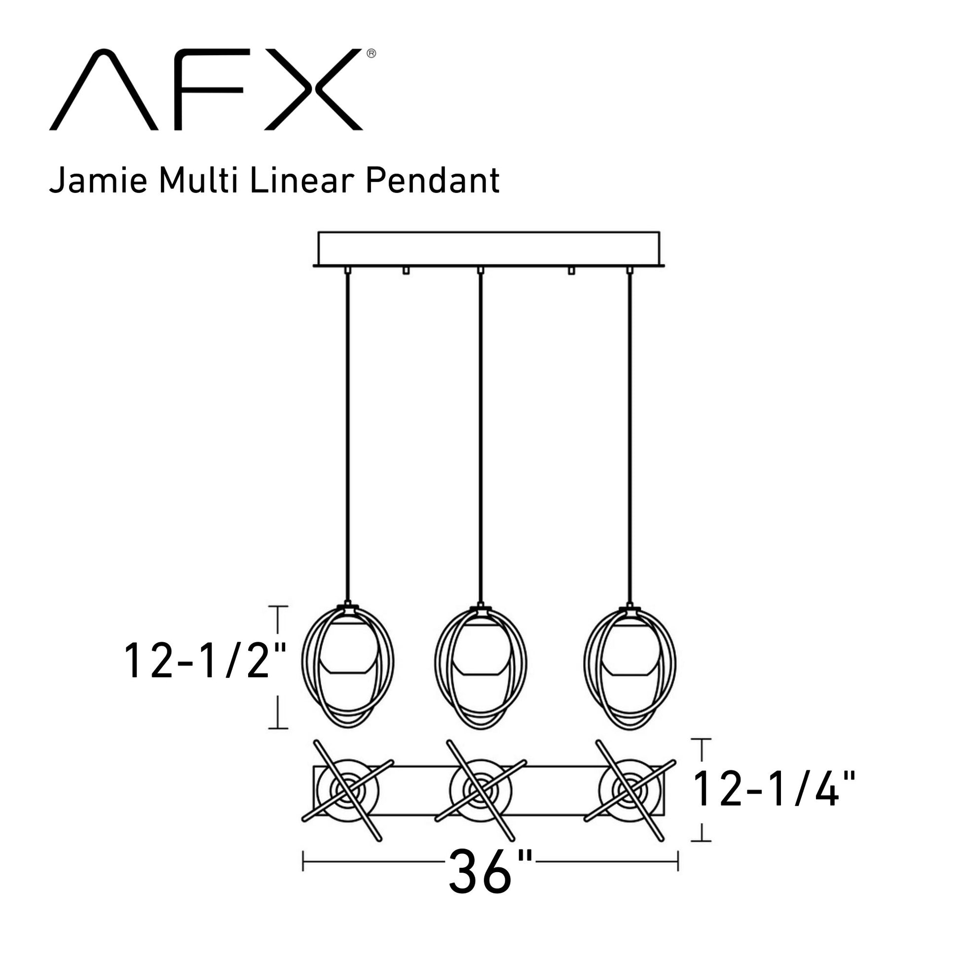 Jamie 36" Linear Pendant, Satin Brass Finish - Bees Lighting
