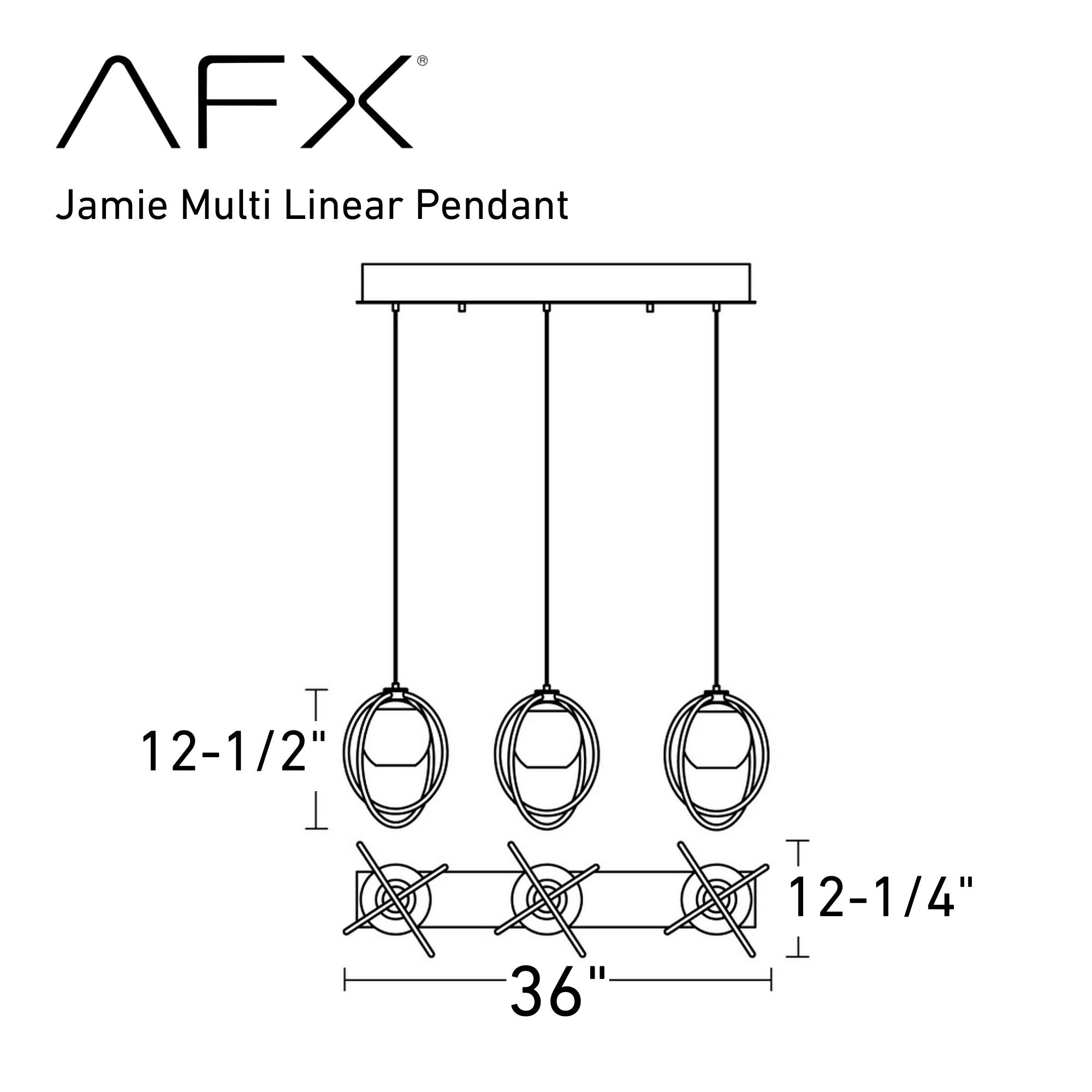 Jamie 3 Lights 36 In. Pendant Light Satin Nickel Finish - Bees Lighting