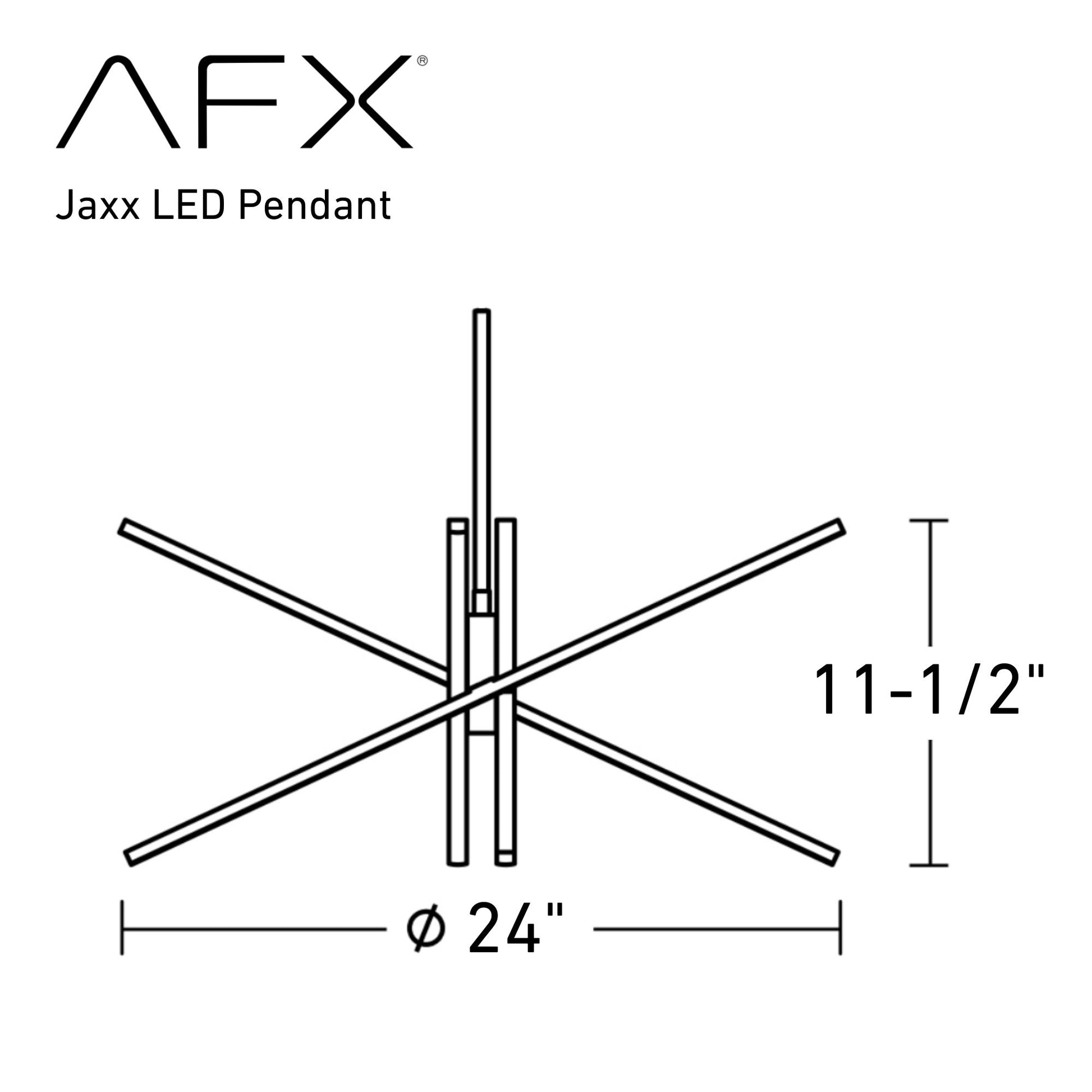 Jaxx 24" LED Pendant, Satin Brass Finish - Bees Lighting