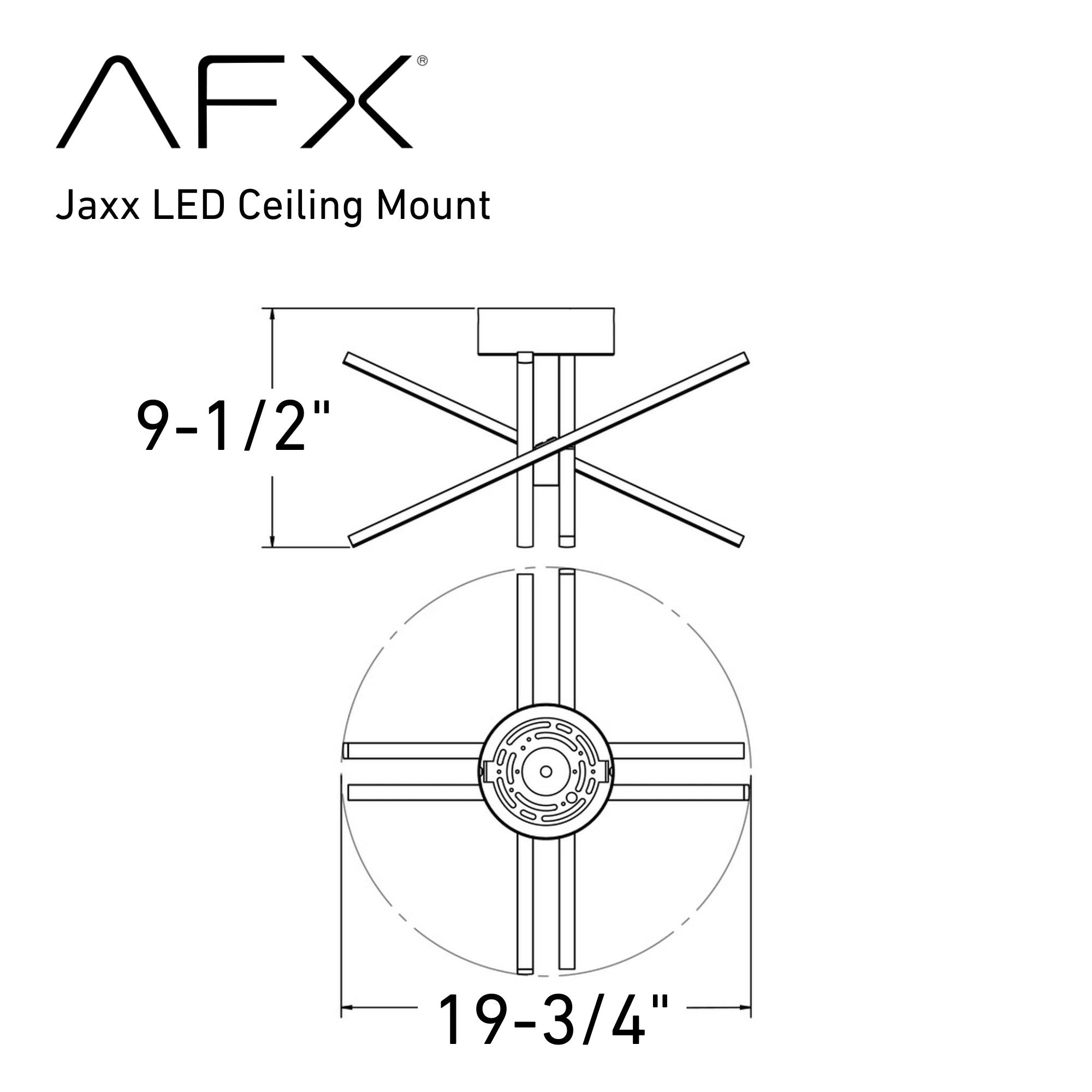 Jaxx 20 in. LED Semi Flush Mount Light Satin Brass finish - Bees Lighting