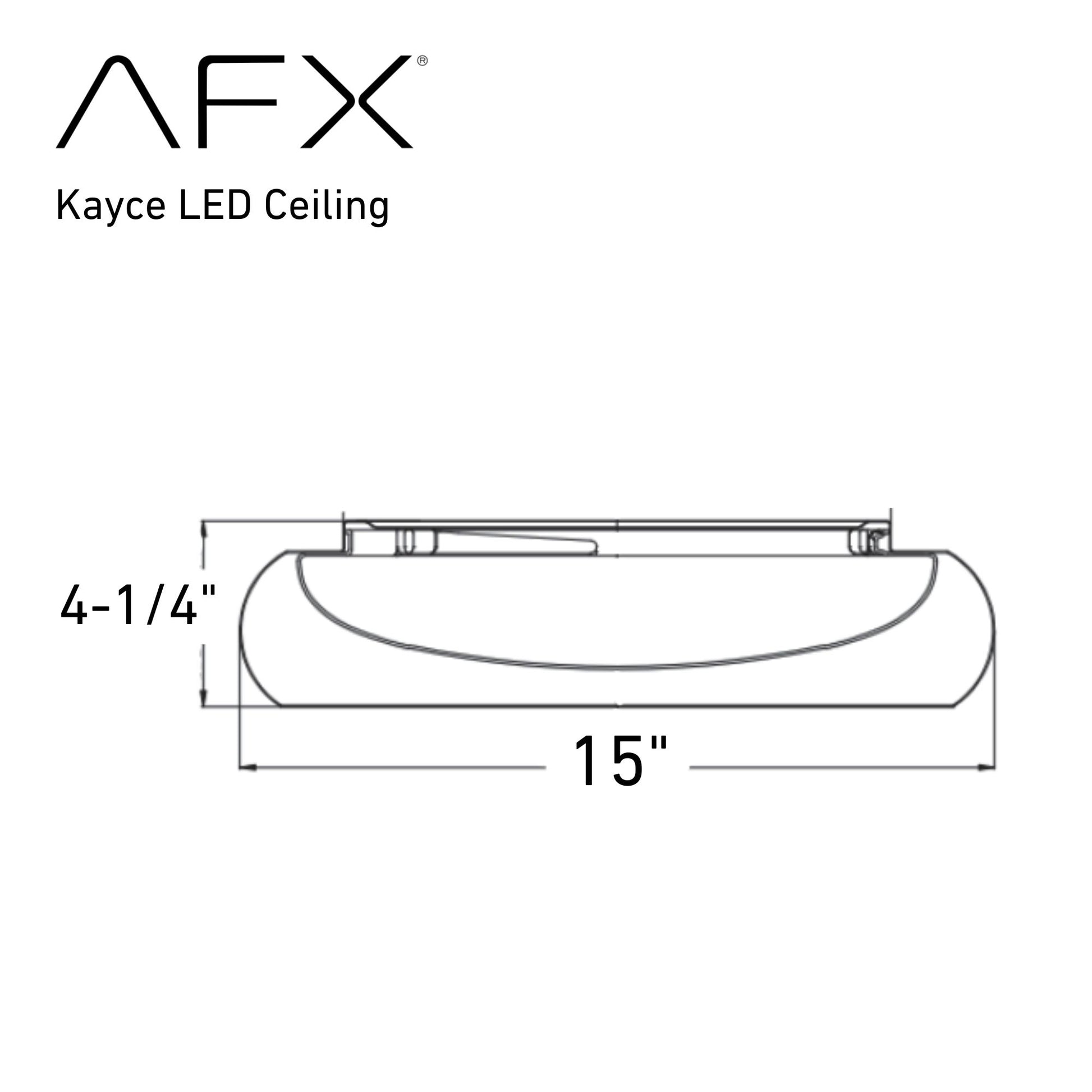 Kayce 15" LED Flush Mount, 5CCT, Black Finish - Bees Lighting