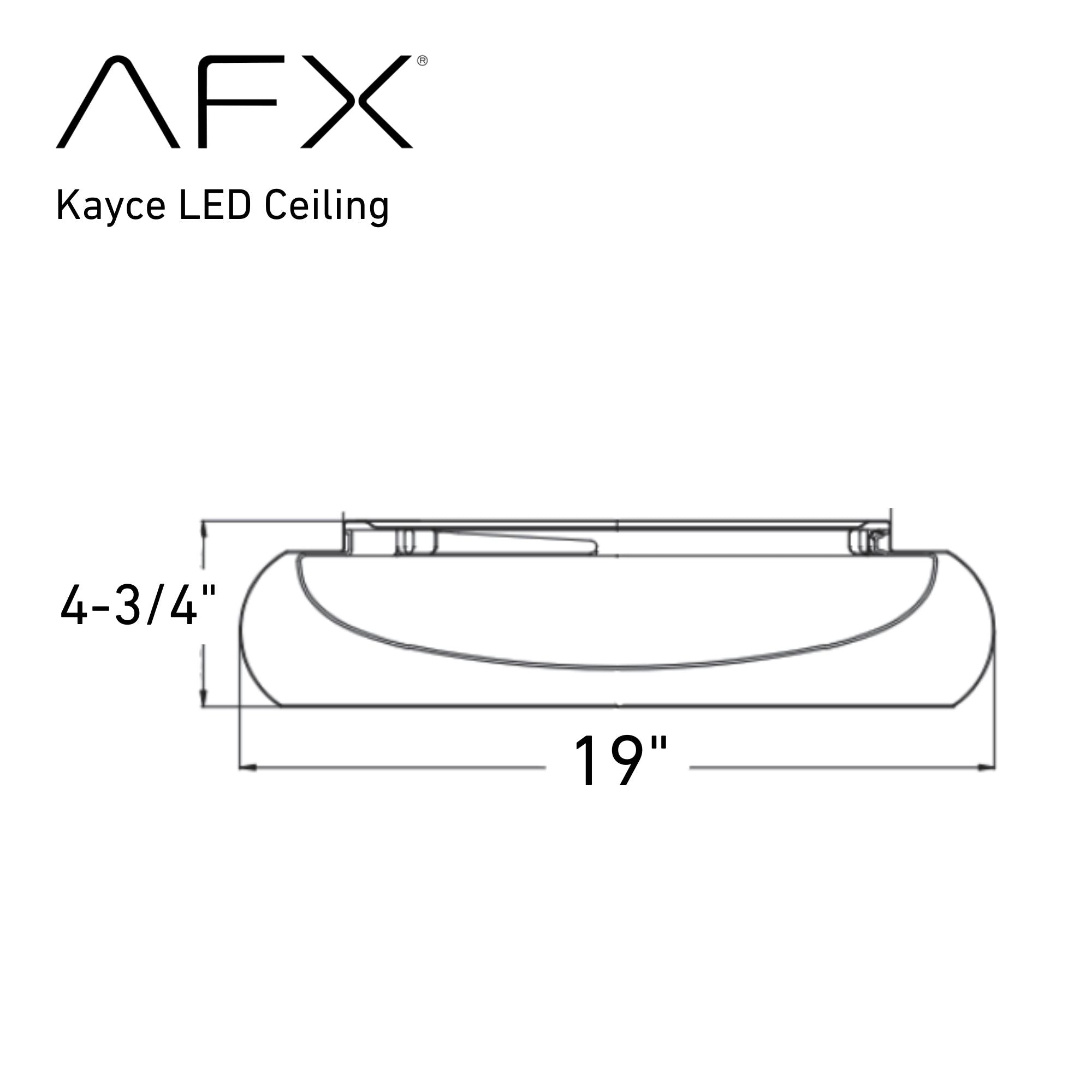 Kayce 19 In. LED Flush Mount Light Black Finish - Bees Lighting