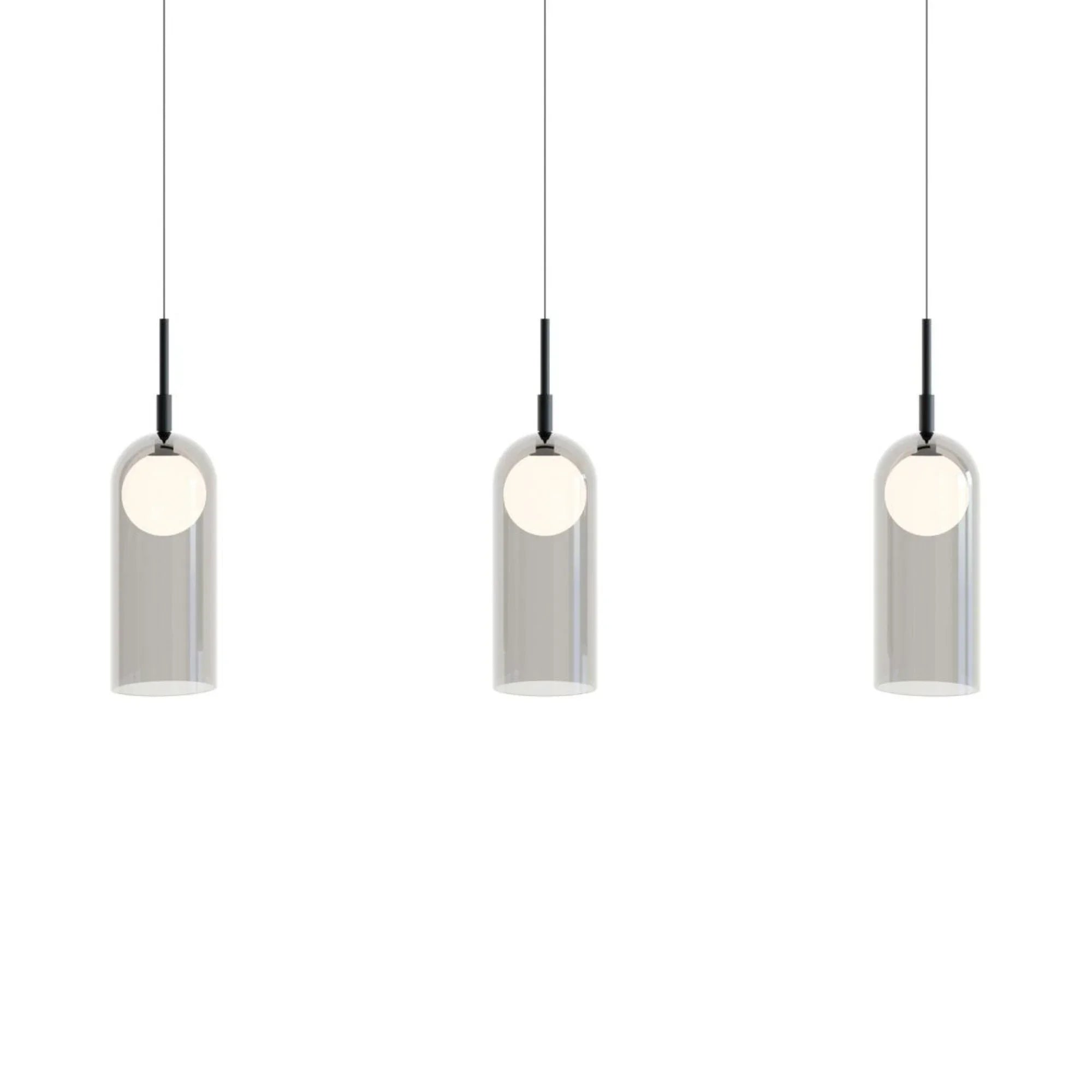 AFX Kiran KRNP04L30D1BKLNR3 LED Pendant | Black & Smoke Glass – Bees ...