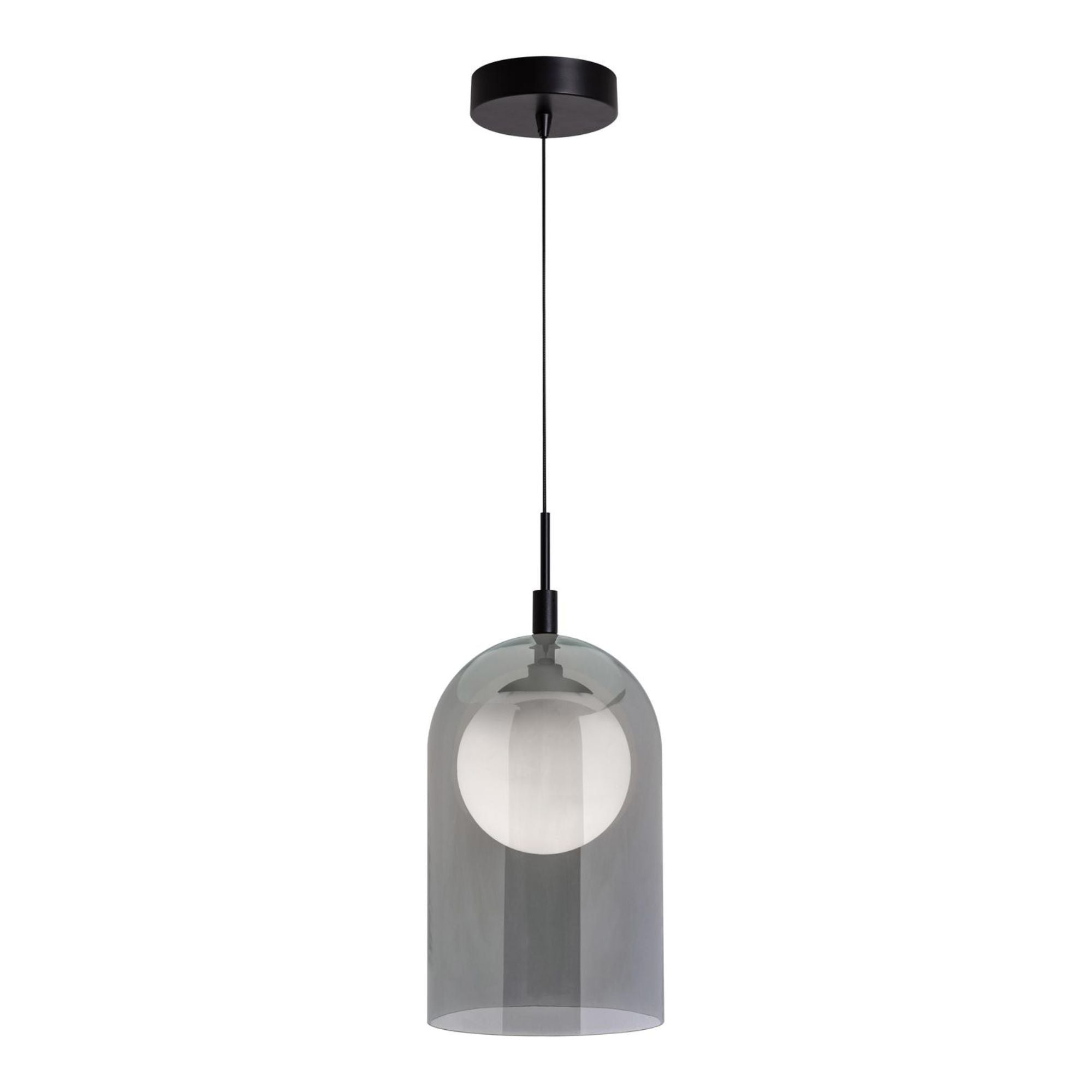 Kiran 8'' LED Pendant Light, Black Finish - Bees Lighting