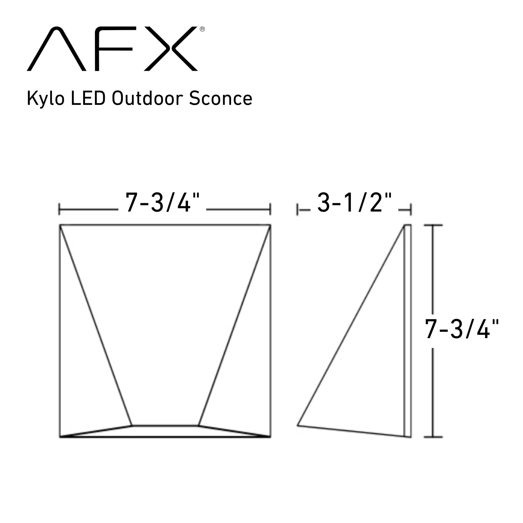 Kylo 8 In. LED Outdoor Wall Sconce Black Finish - Bees Lighting